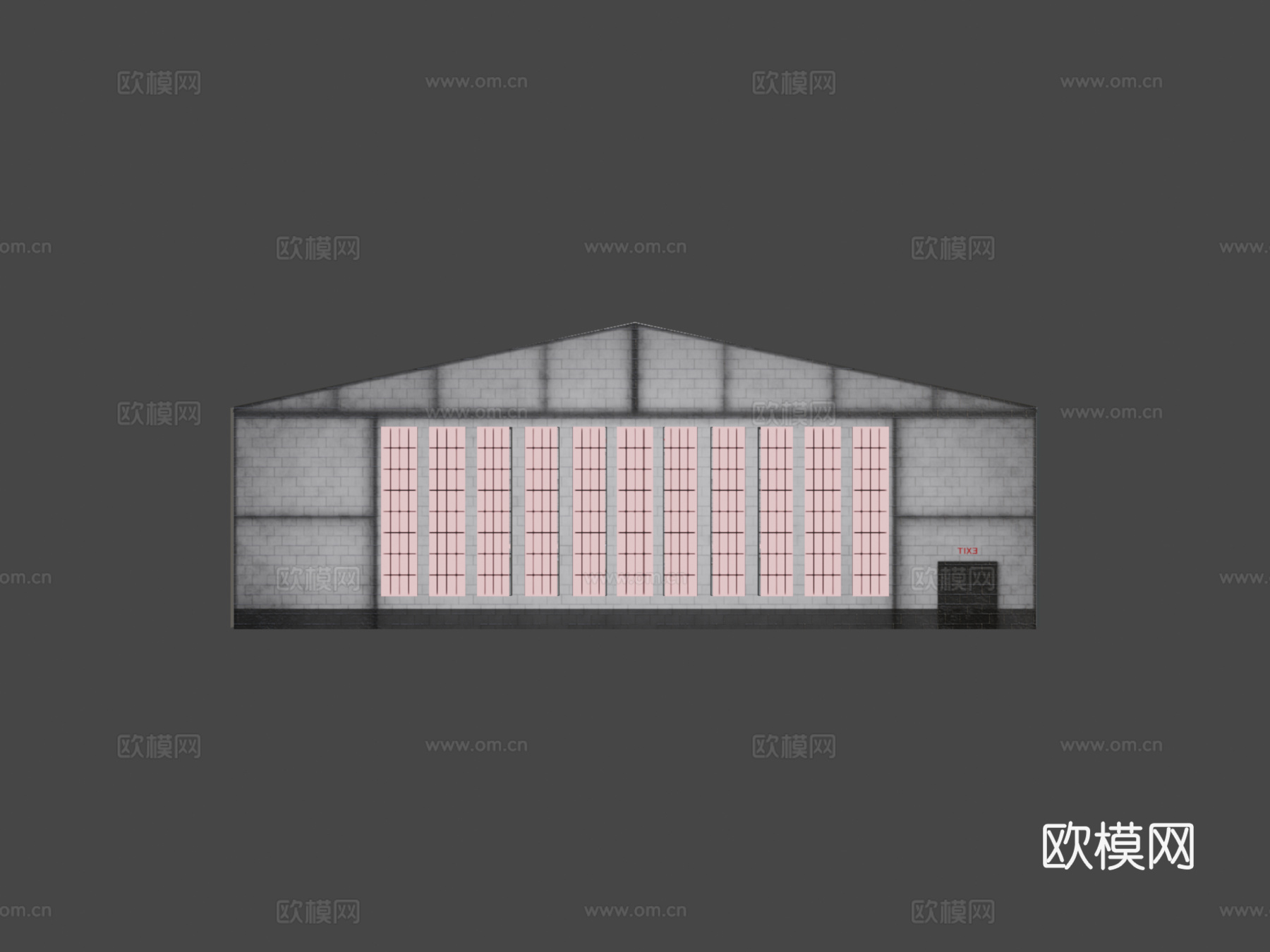 飞机机库3d模型下载（渲染图5）