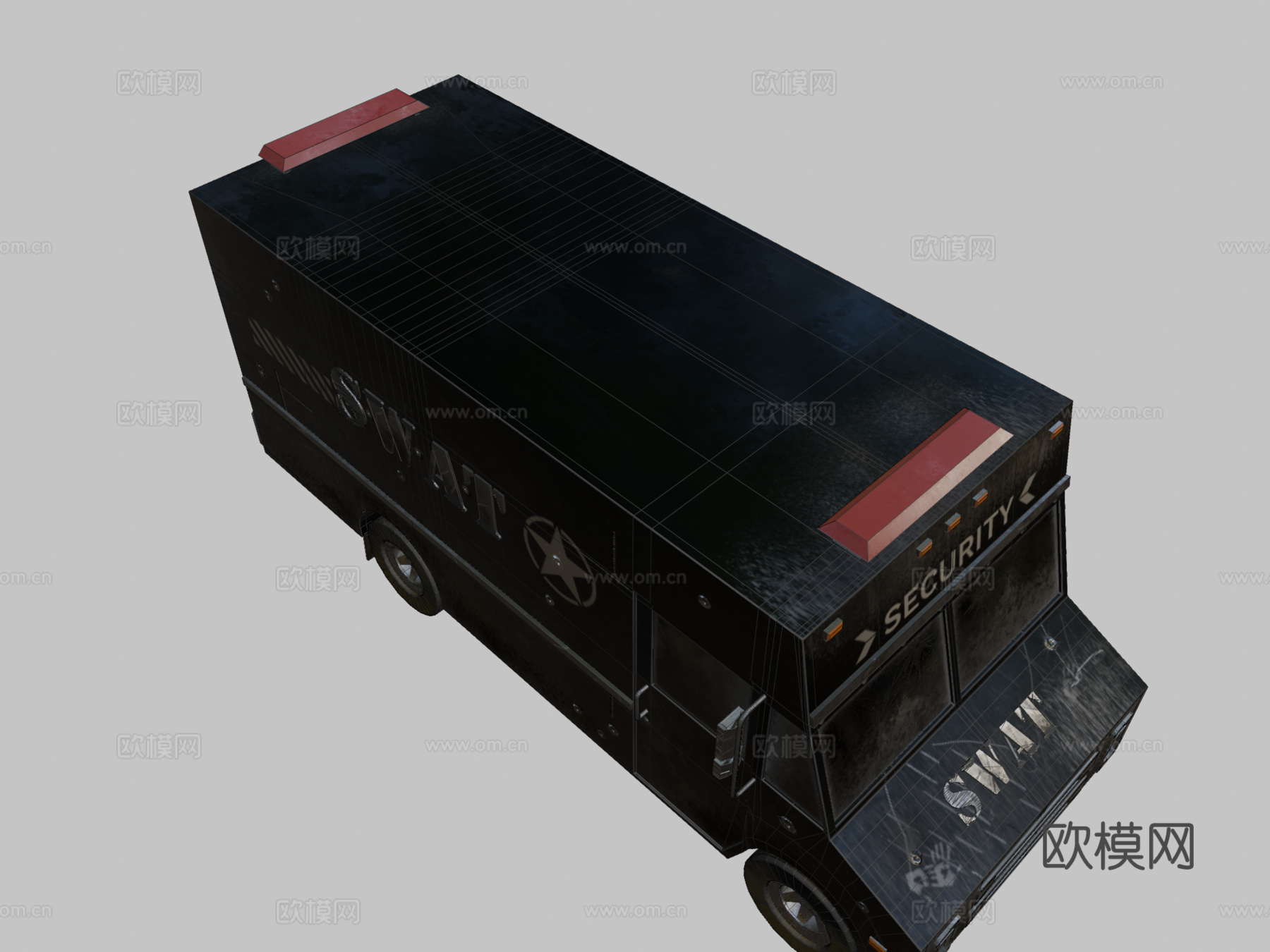 特警警车3d模型下载（渲染图2）