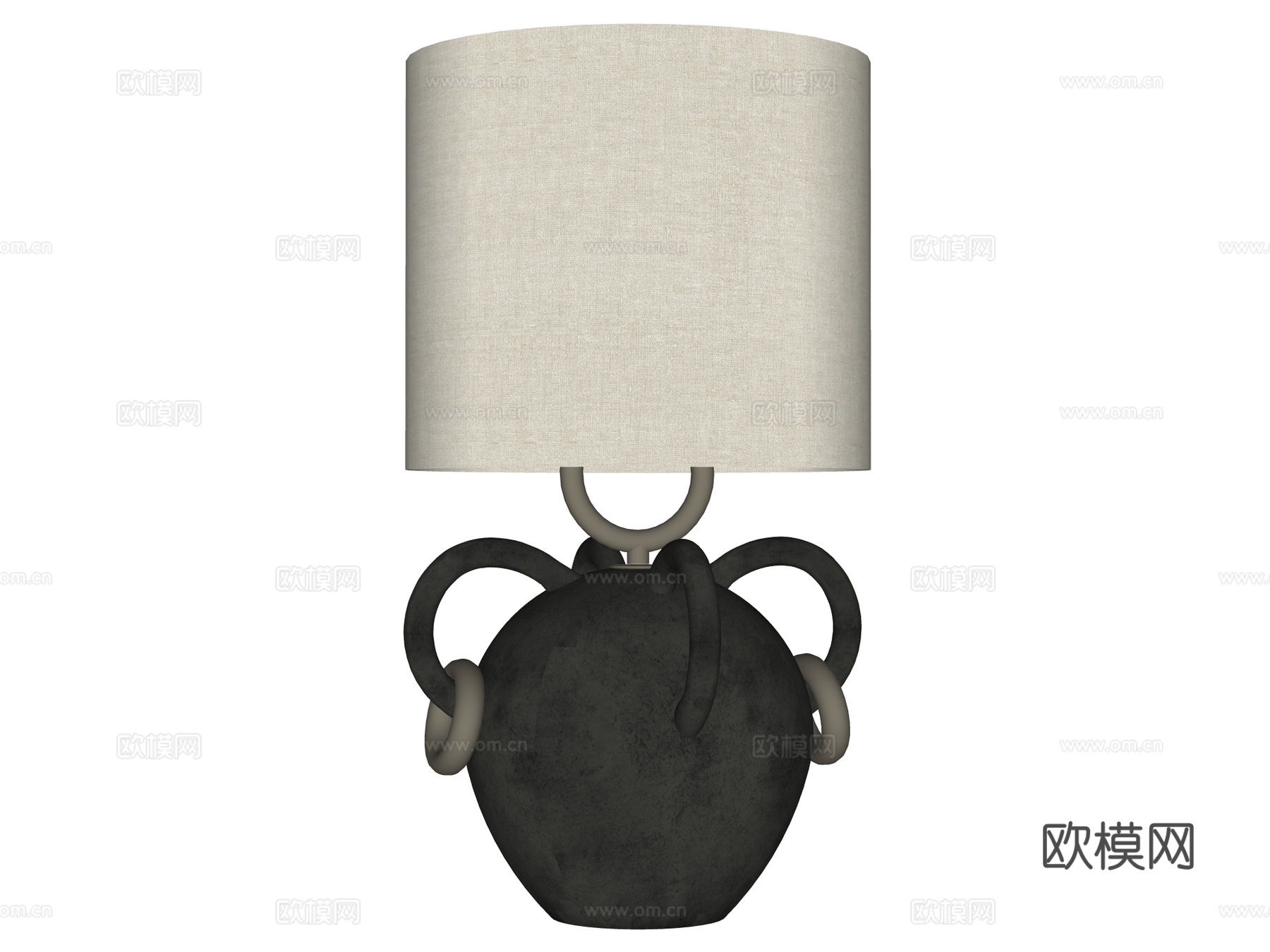 台灯 装饰灯具 氛围灯具 陶土台灯su模型