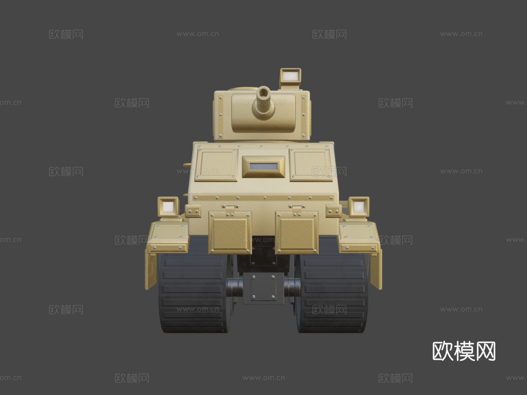 小型坦克3d模型下载（渲染图5）
