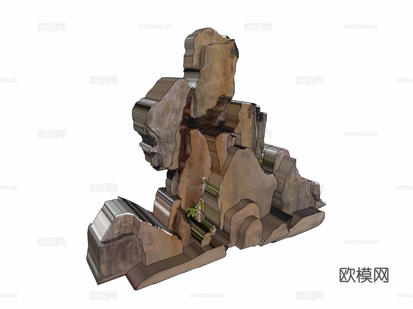 假山置石su模型