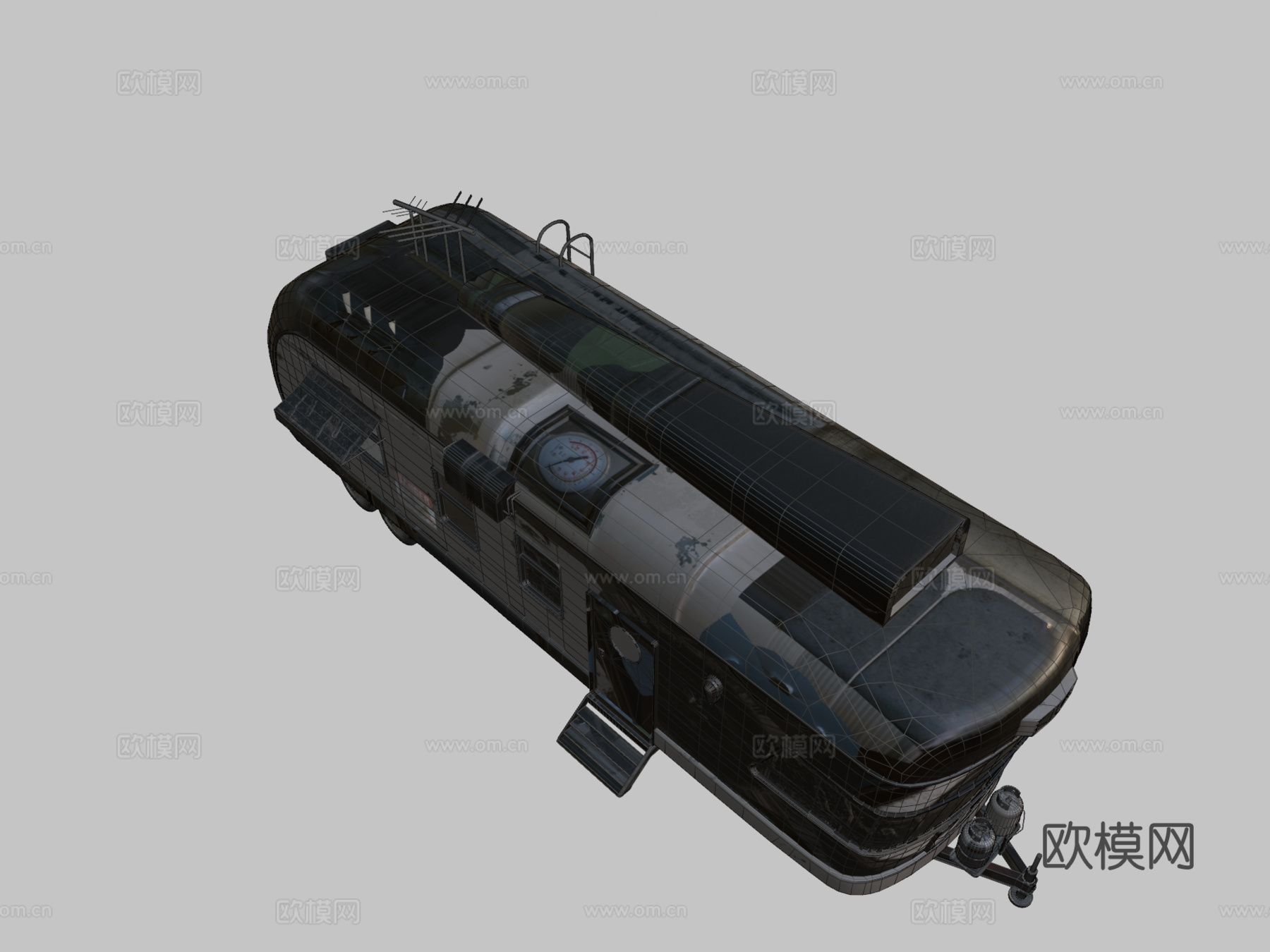 复古拖车3d模型下载（渲染图2）