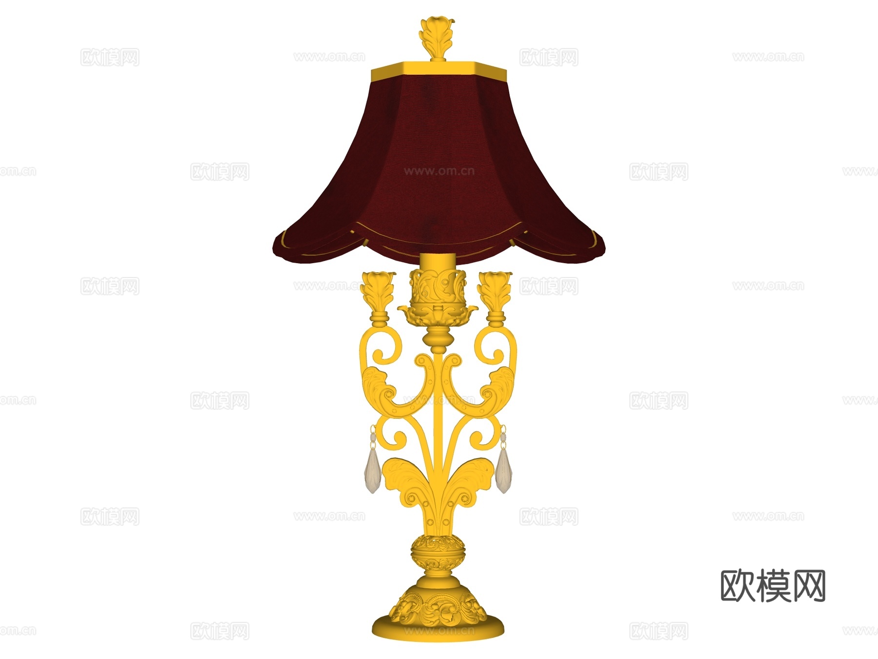 台灯 装饰灯具 氛围灯具 金属台灯su模型