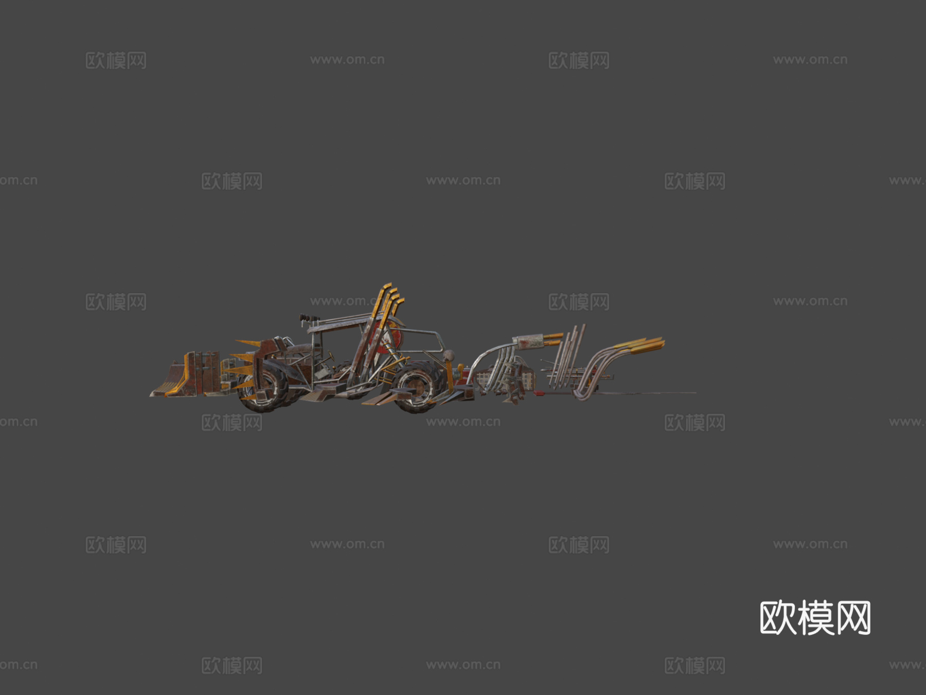 末日越野车模块化包3d模型下载（渲染图5）