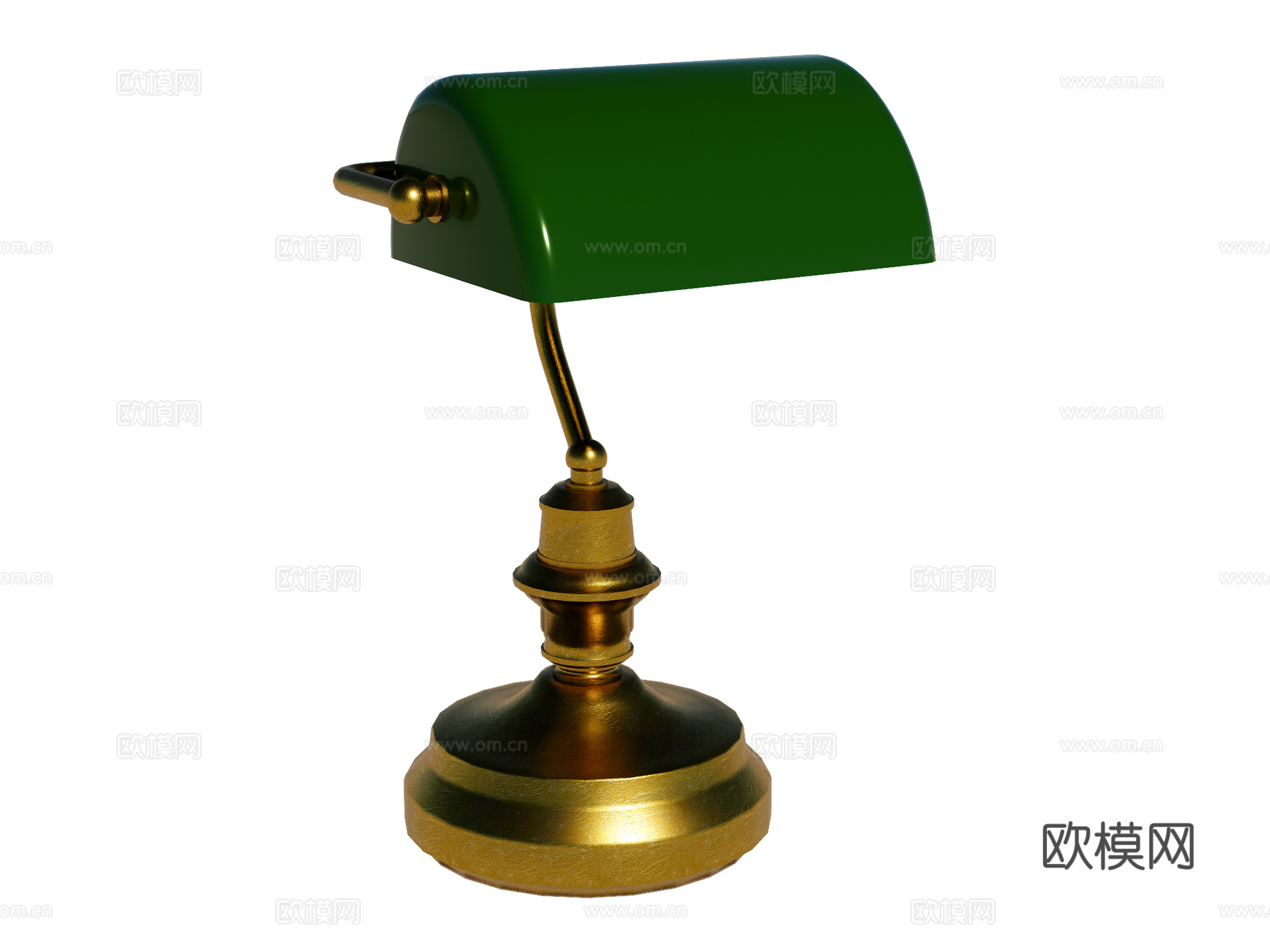 台灯 装饰灯具 氛围灯具 金属台灯 银行家台灯su模型