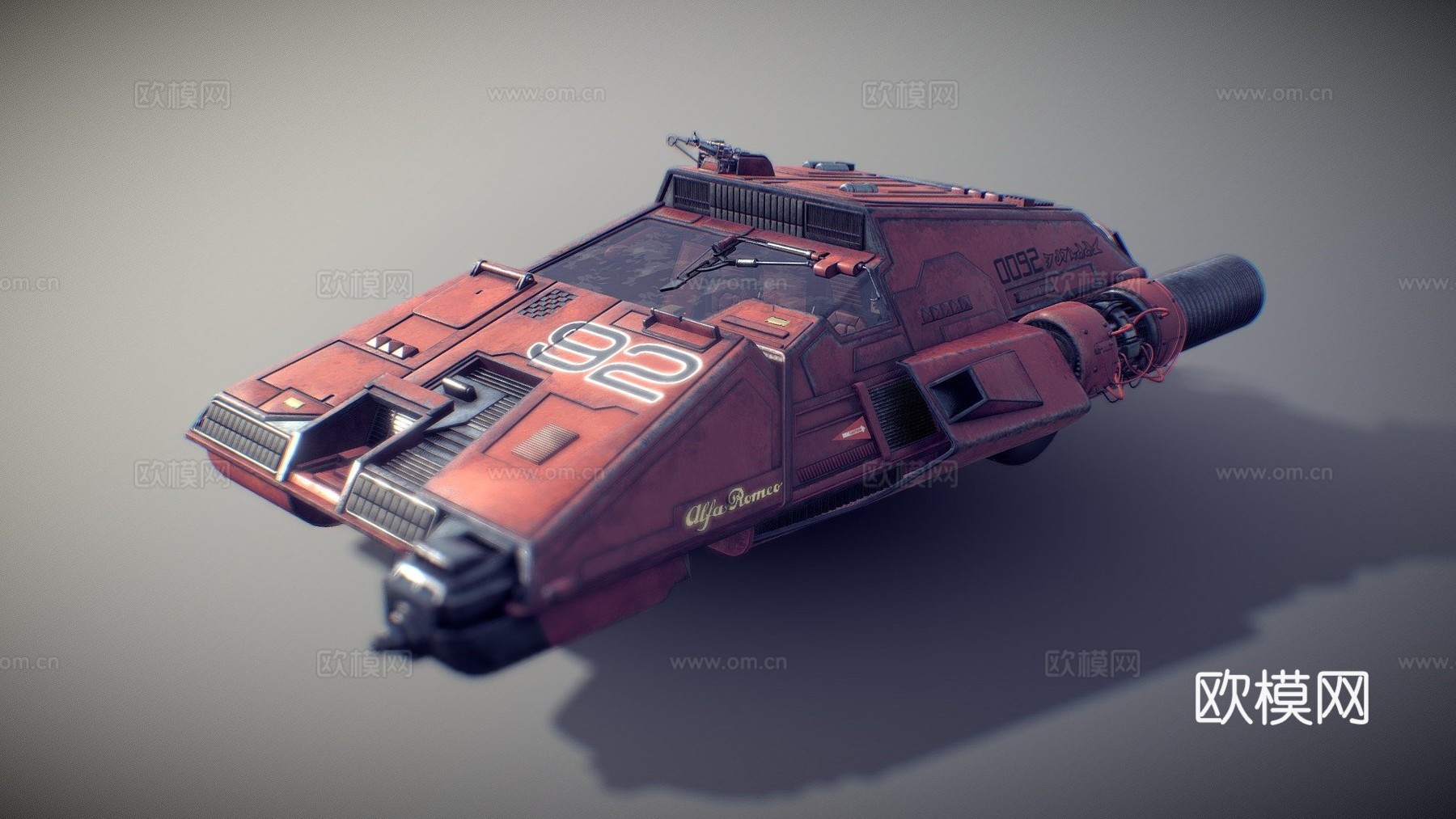 瑞秋的阿尔法罗密欧旋转车（银翼杀手）3d模型3d模型下载（渲染图1）