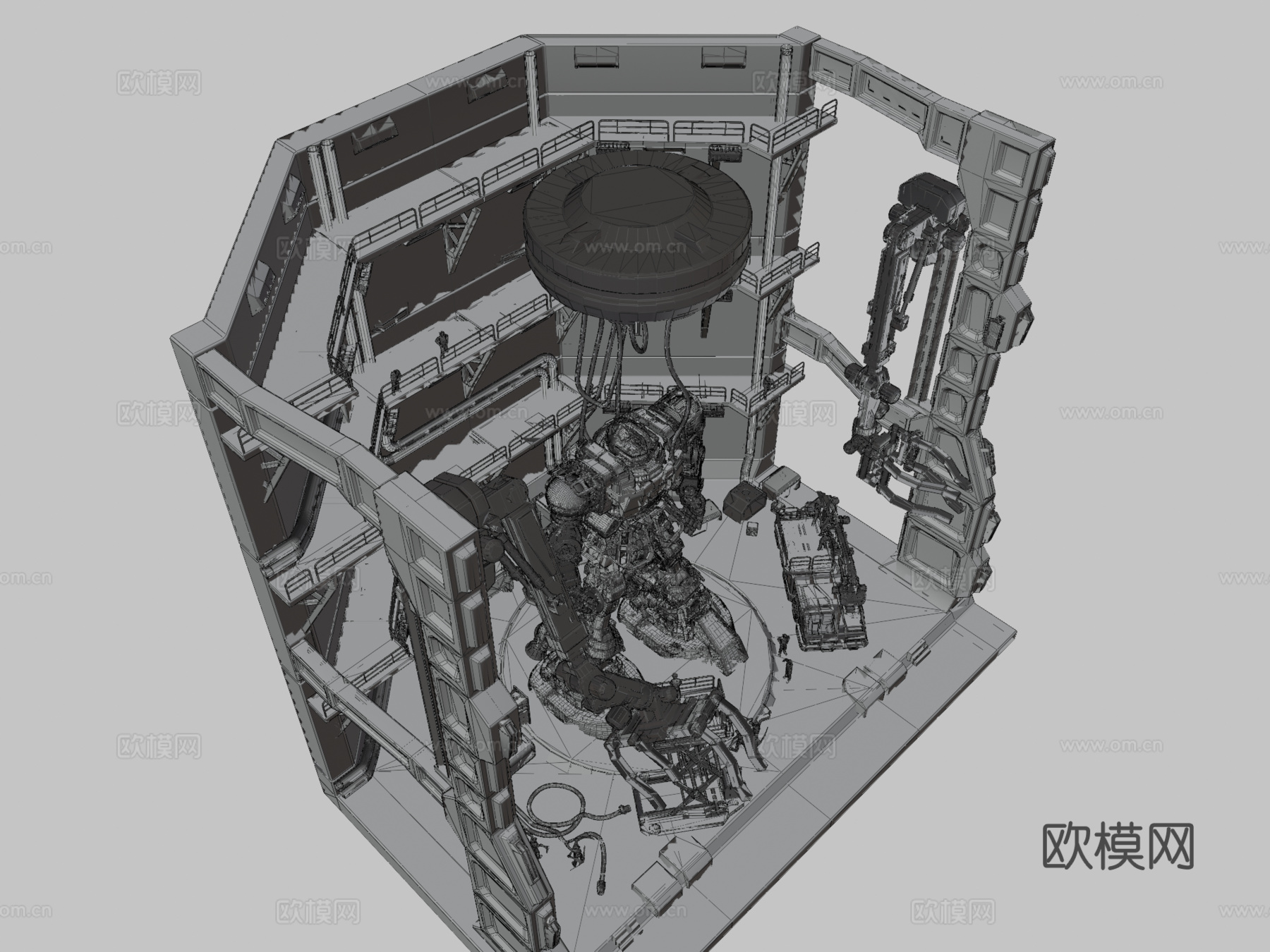 机库里克多姆3d模型下载（渲染图4）