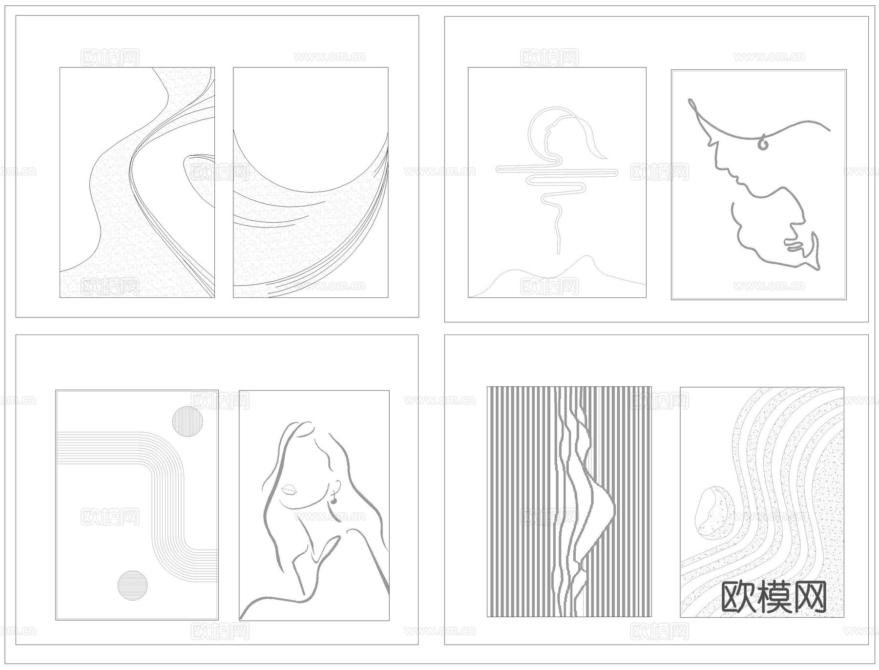 装饰画CAD图库cad施工图