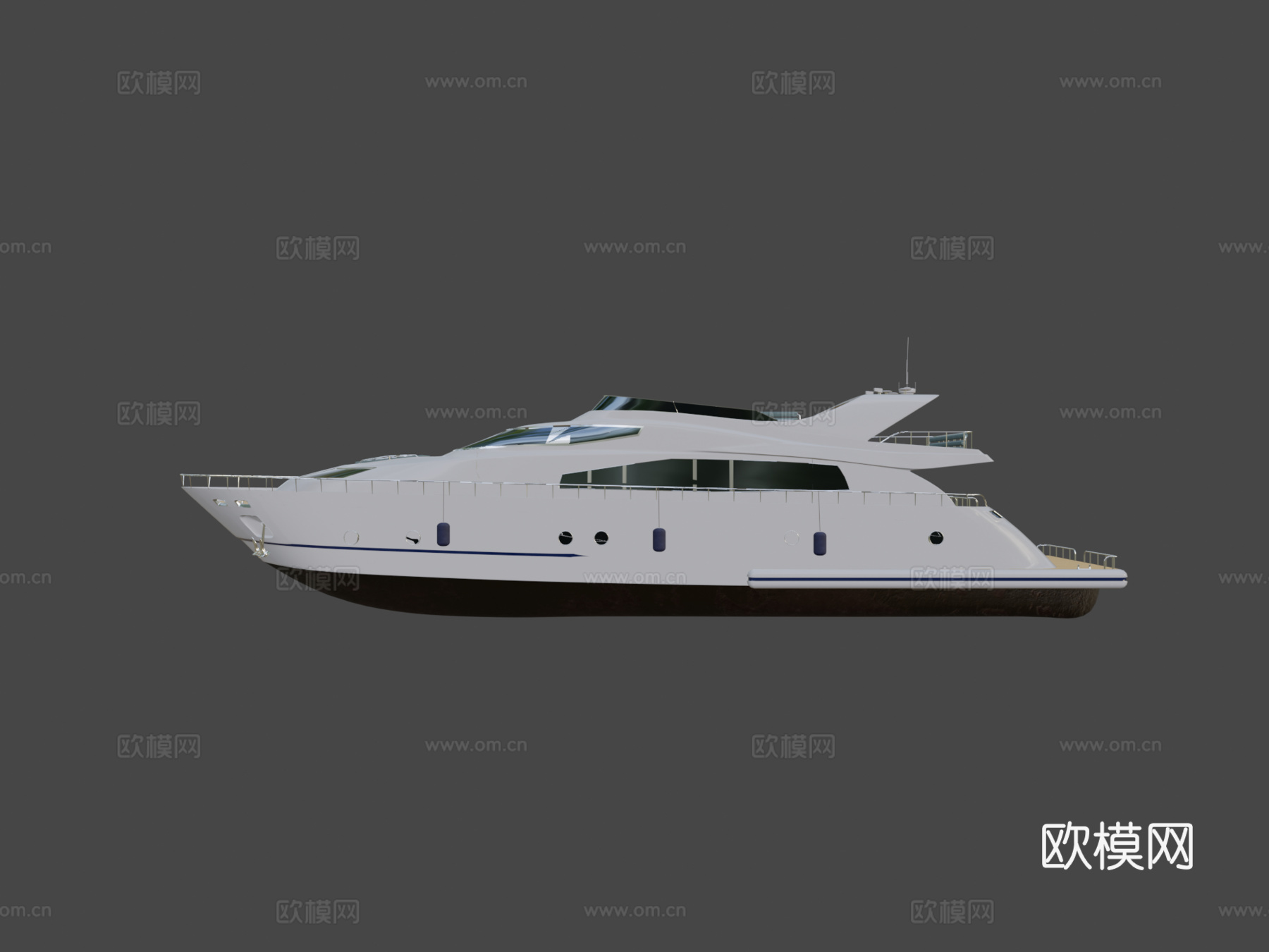 豪华游艇3d模型下载（渲染图6）