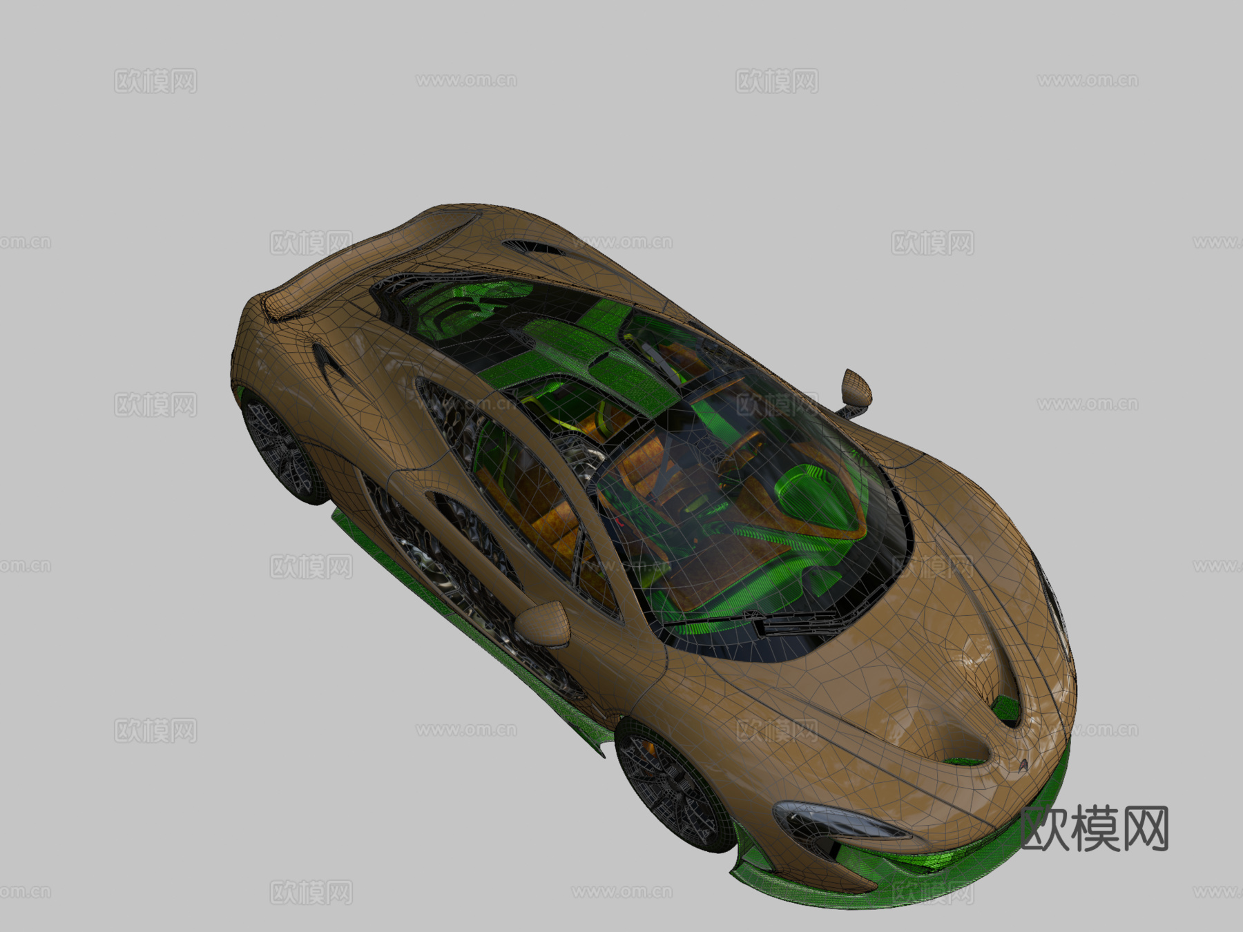 迈凯伦 P1 - www.vecarz.com3d模型下载（渲染图2）