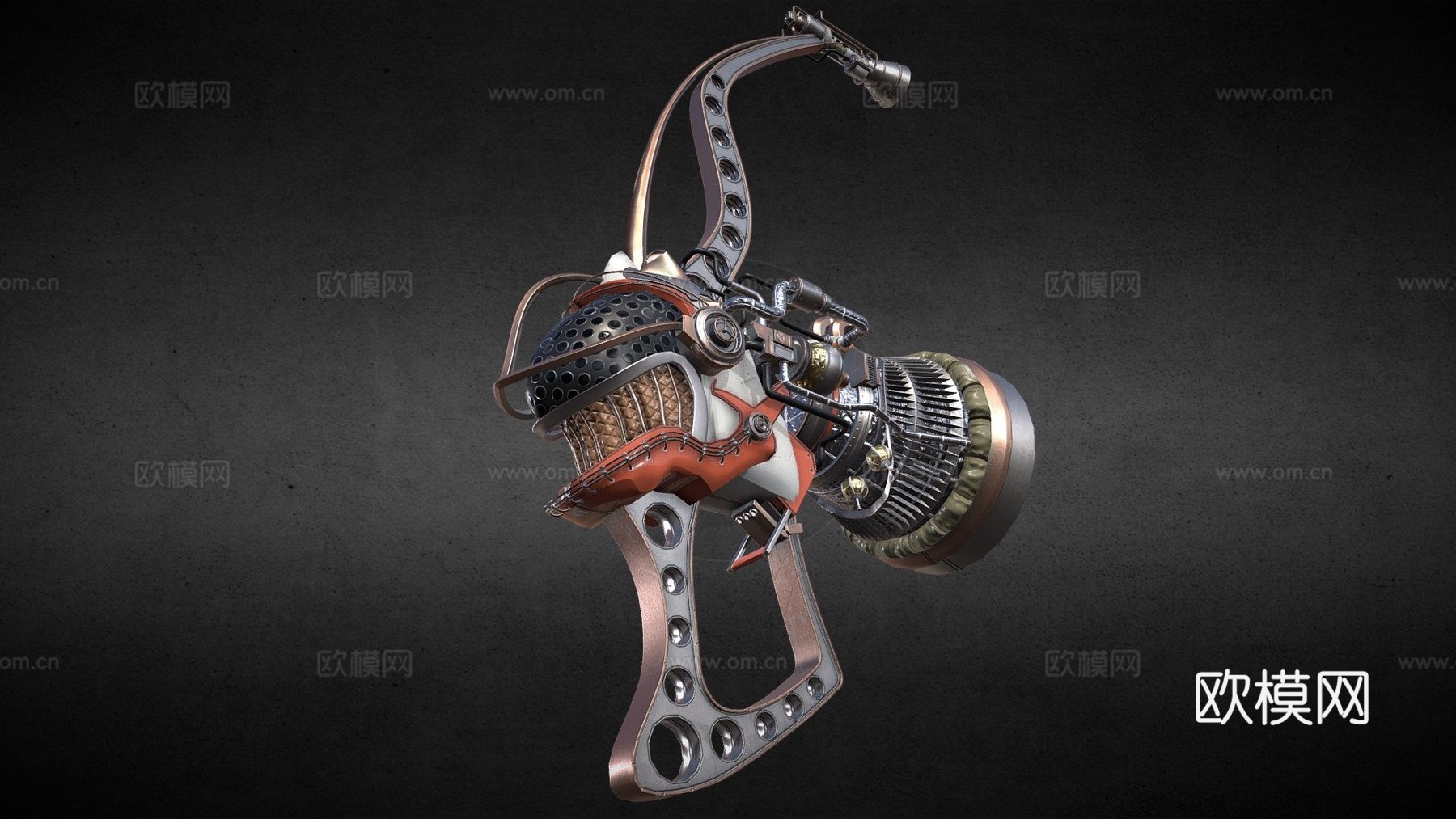 船_蒸汽朋克3d模型下载（渲染图1）