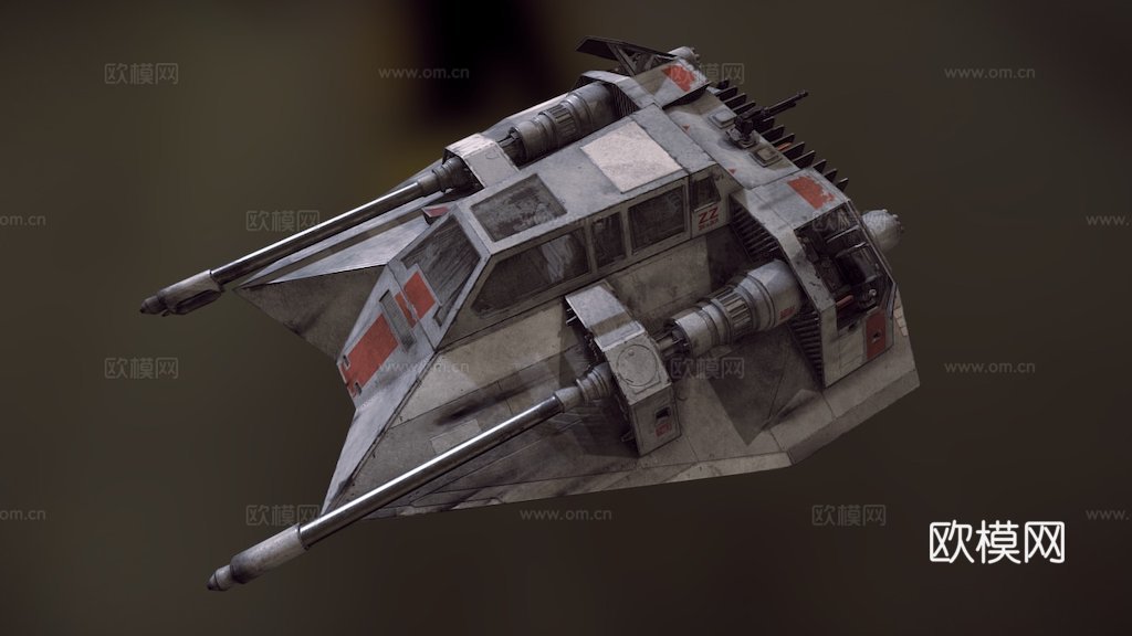 T-47雪地飞行艇3d模型下载（渲染图1）