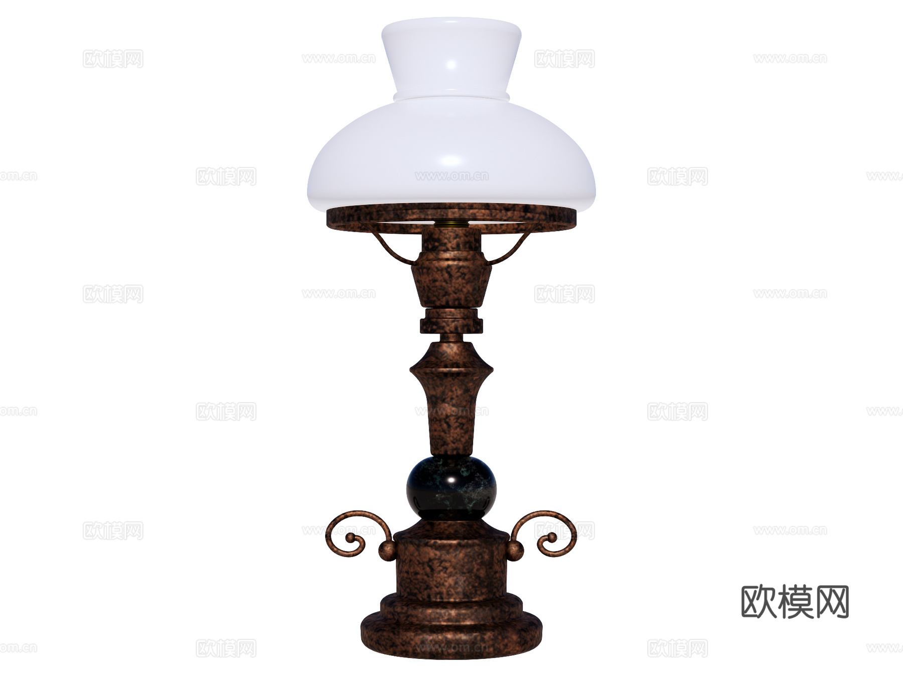 台灯 装饰灯具 氛围灯具 金属台灯su模型