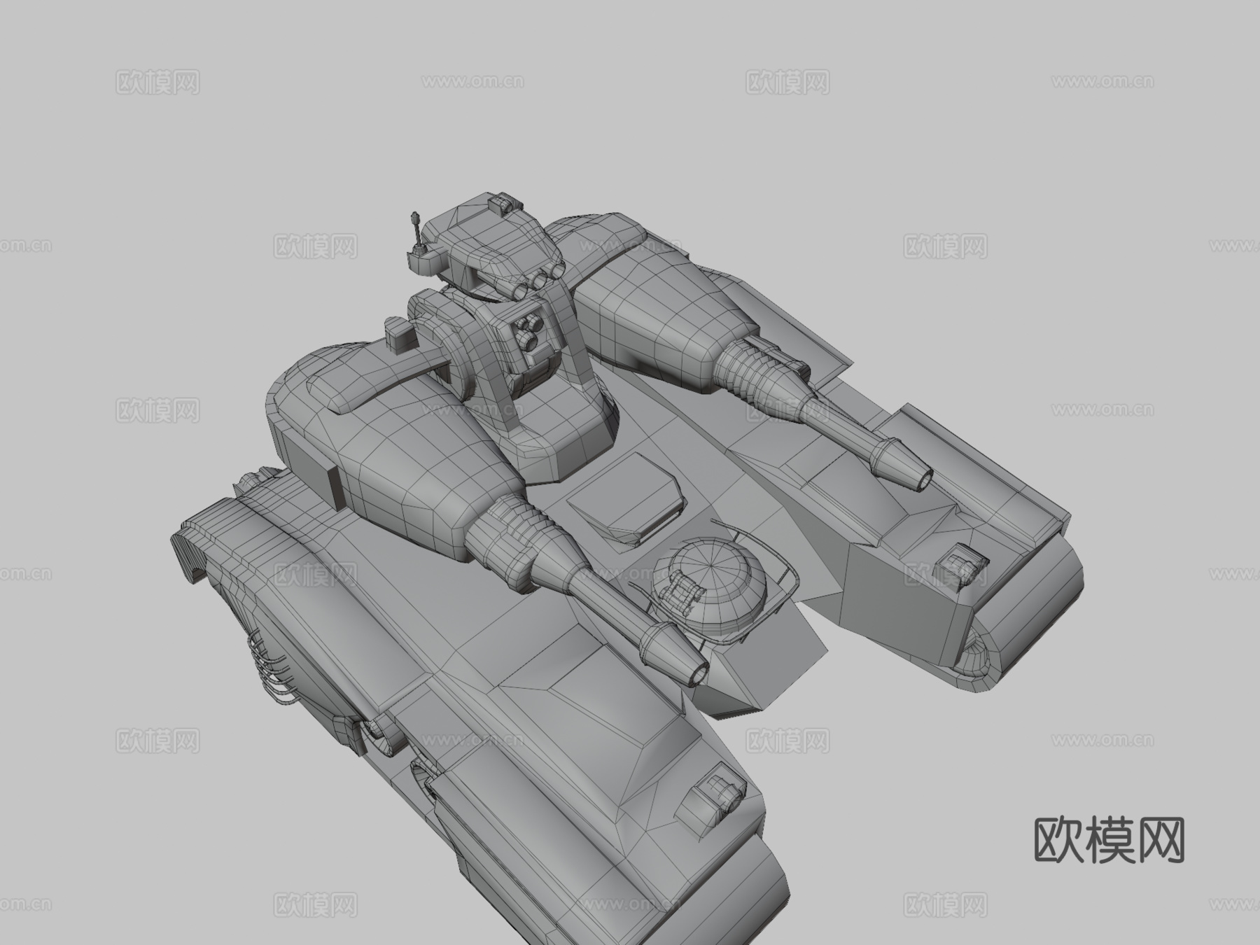 T4-B重型坦克3d模型下载（渲染图3）