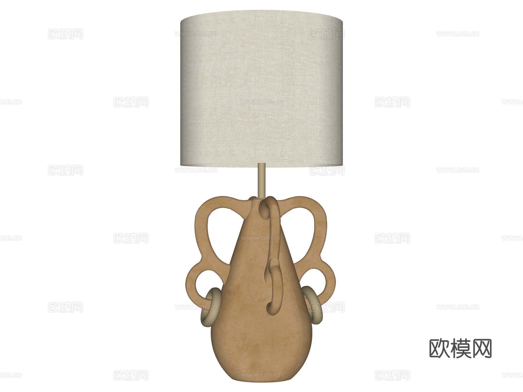 台灯 装饰灯具 氛围灯具 陶土台灯su模型