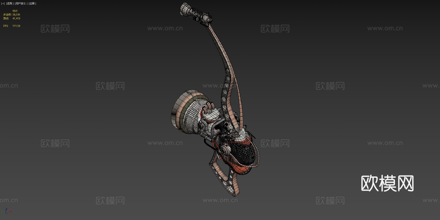 船_蒸汽朋克3d模型下载（渲染图4）