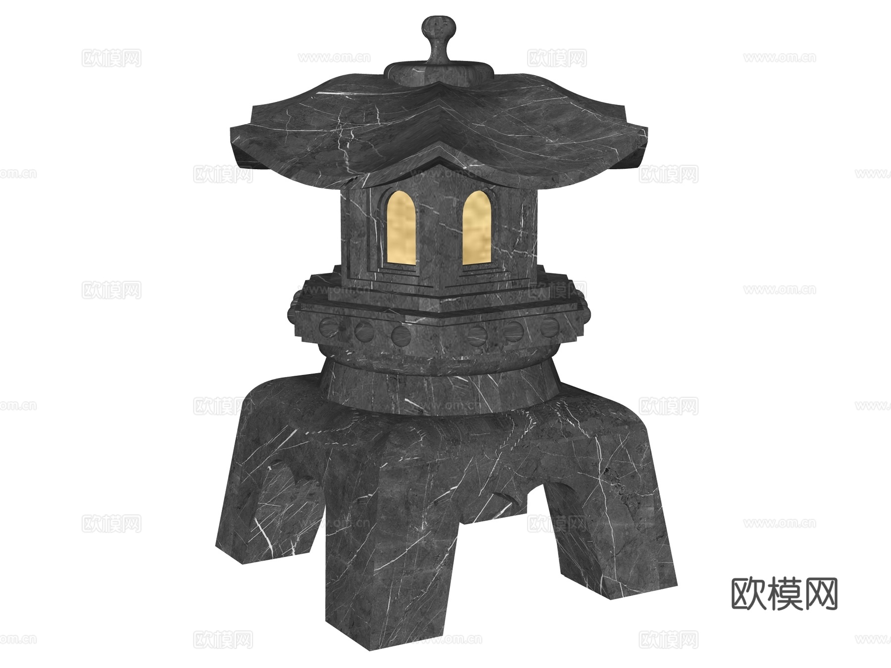 石灯 石灯笼 庭院灯 园林灯 园林景观构件su模型