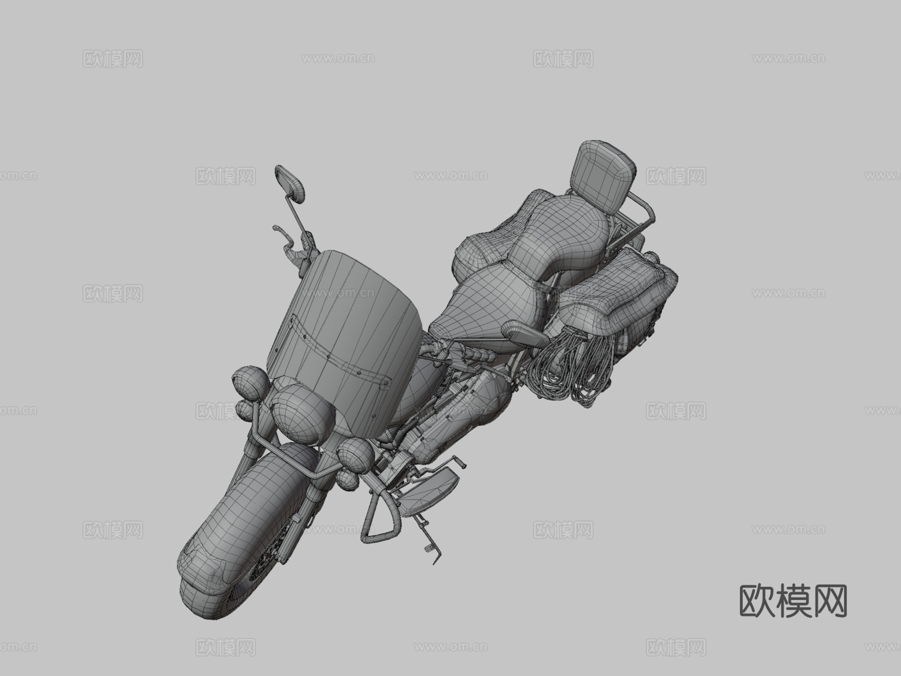 哈雷戴维森传承软尾型号3d模型下载（渲染图3）