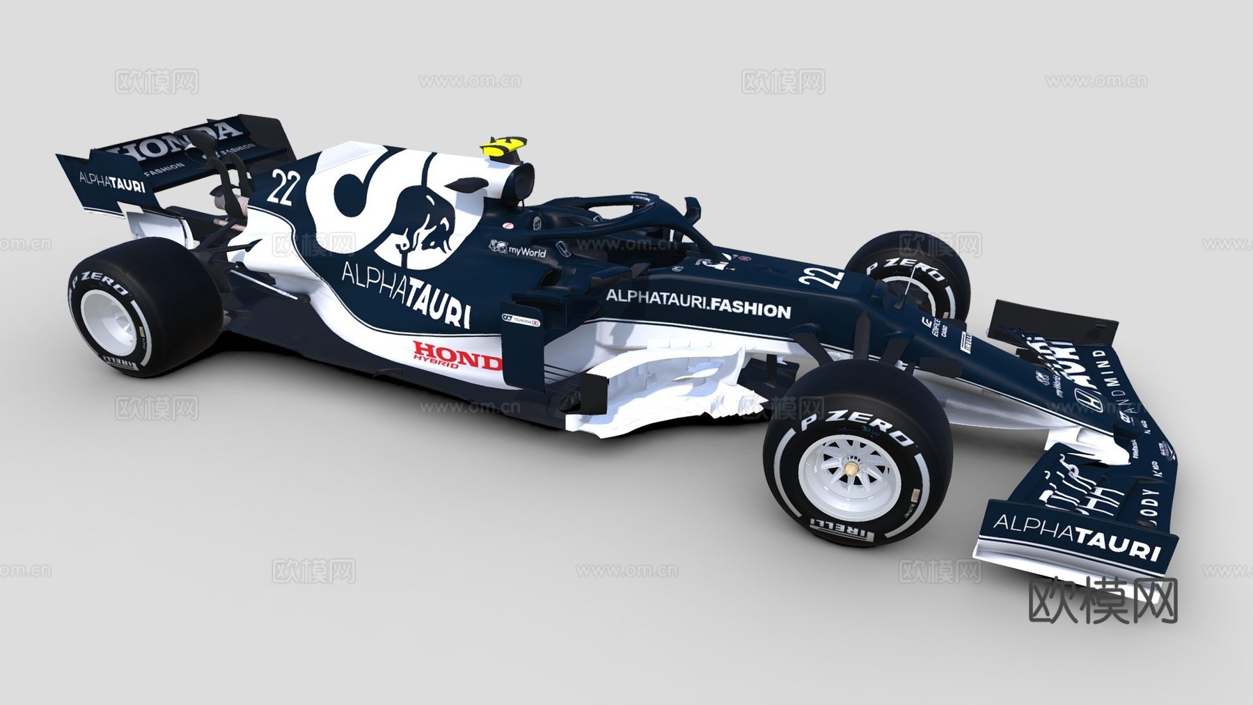 F1 2021 阿尔法托利AT023d模型下载（渲染图1）