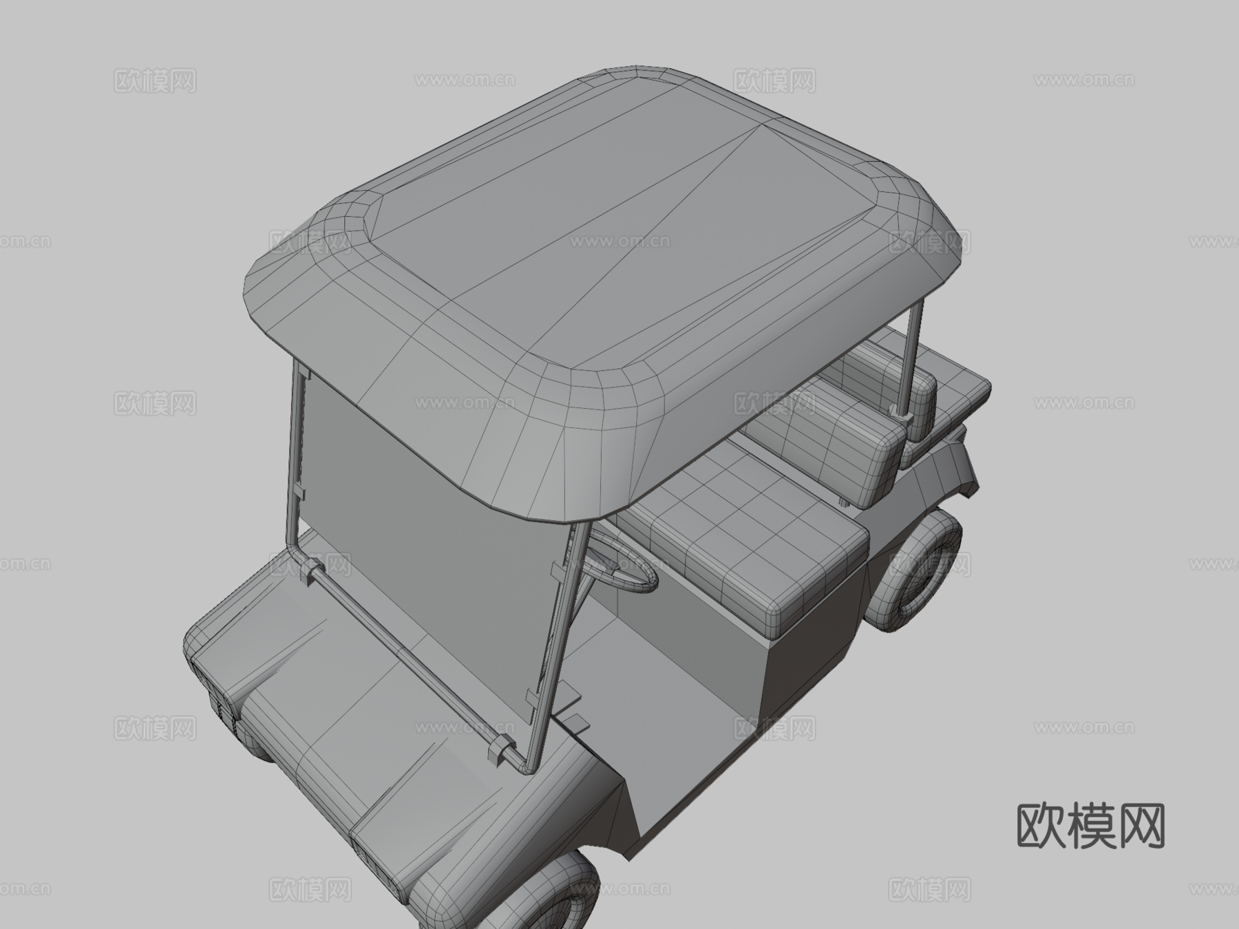 区高尔夫球车3d模型下载（渲染图3）