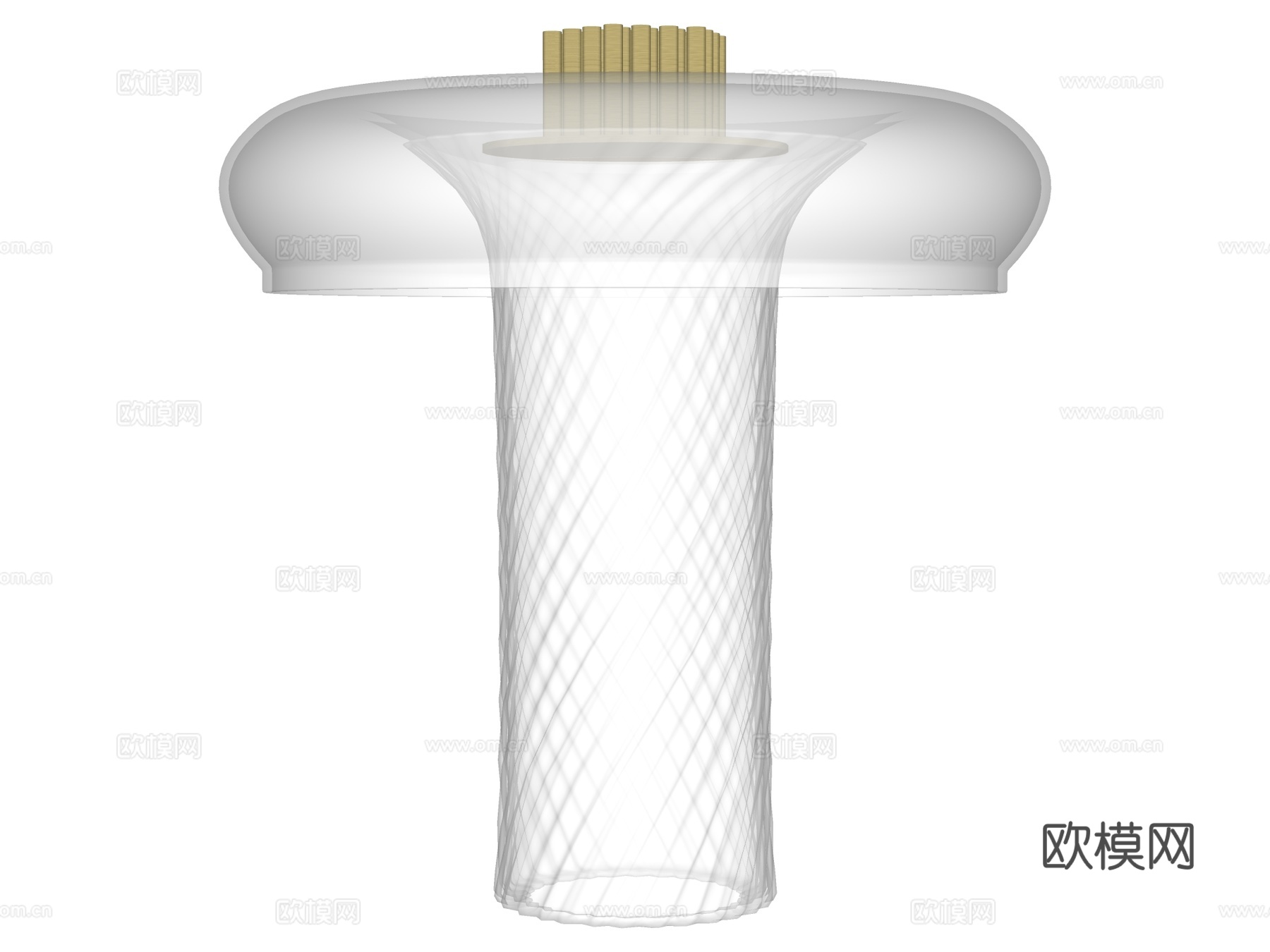 台灯 装饰灯具 氛围灯具 玻璃台灯su模型