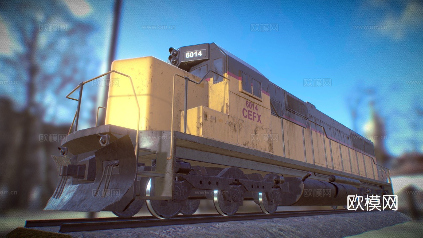 机车3d模型下载（渲染图1）