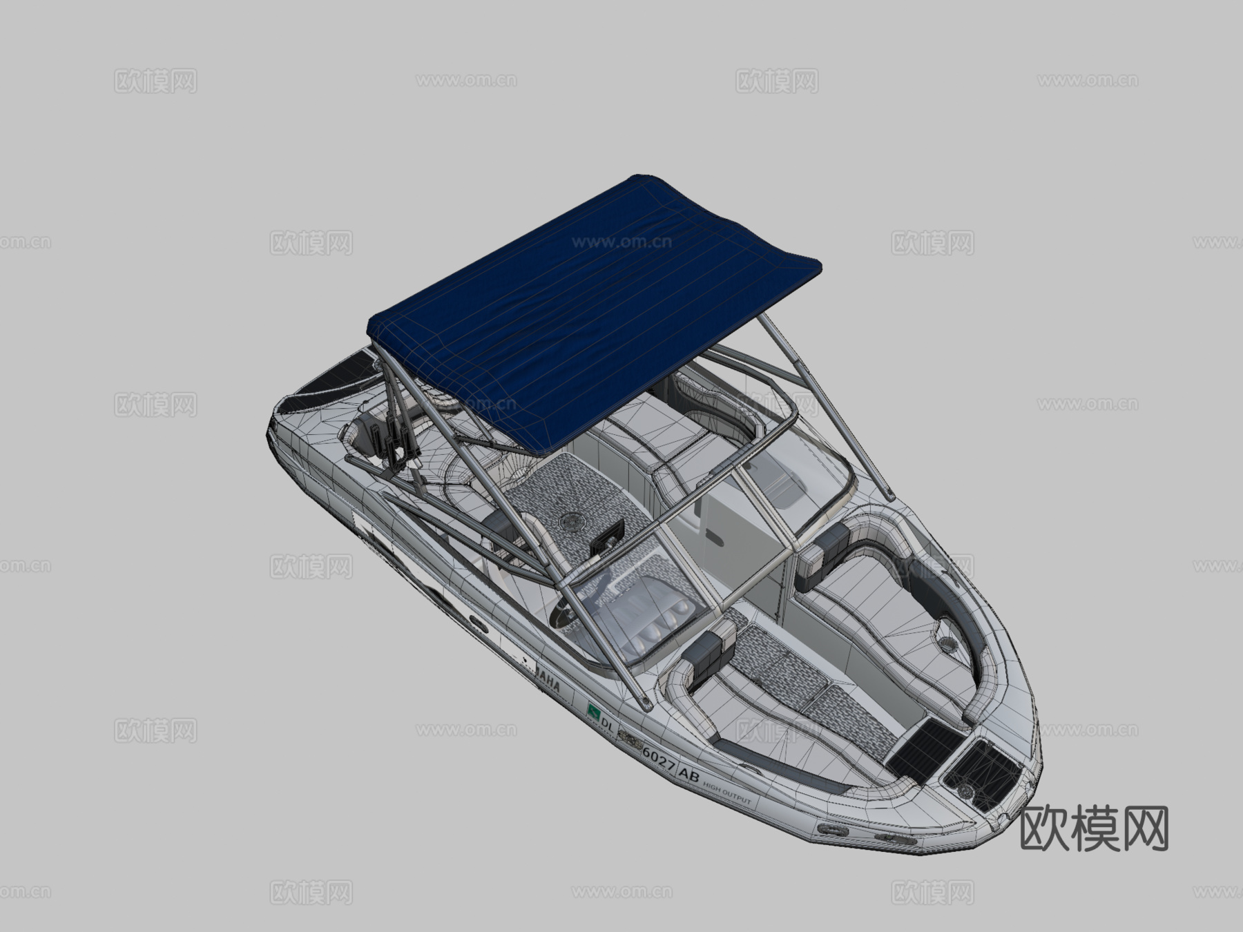 年212X雅马哈尾波划水艇3d模型下载（渲染图2）