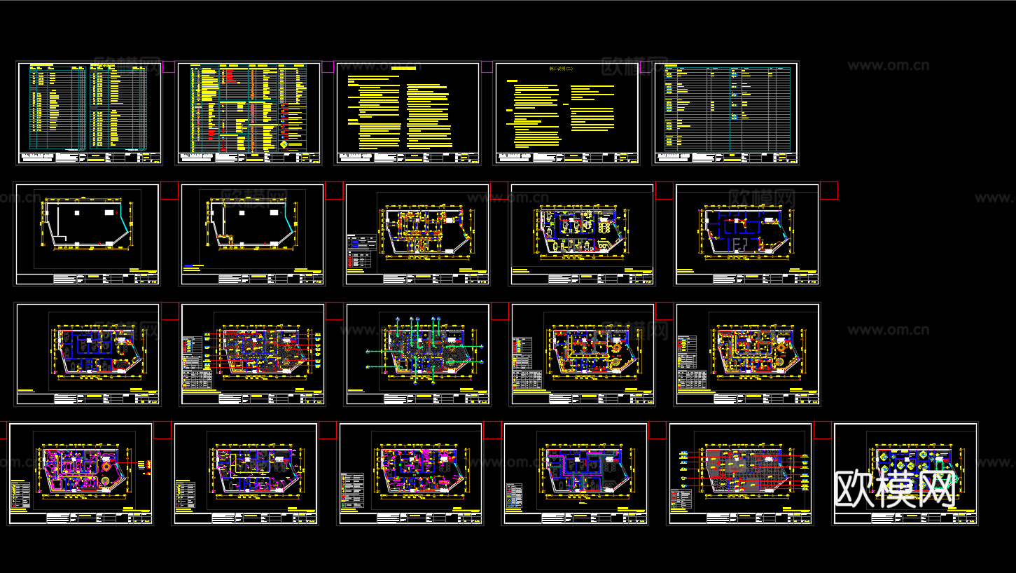 美容院平面施工图cad施工图