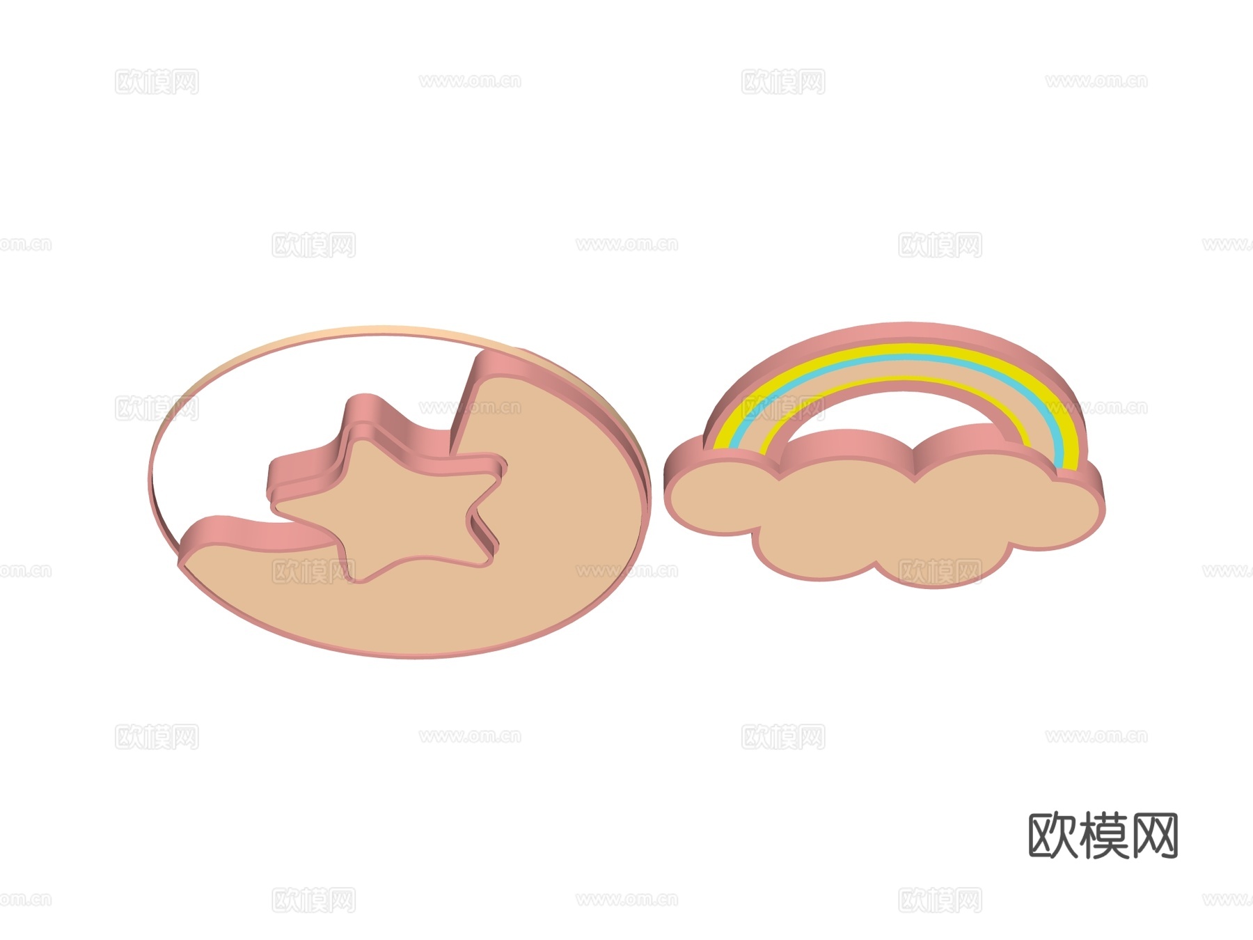 吸顶灯 儿童吸顶灯su模型