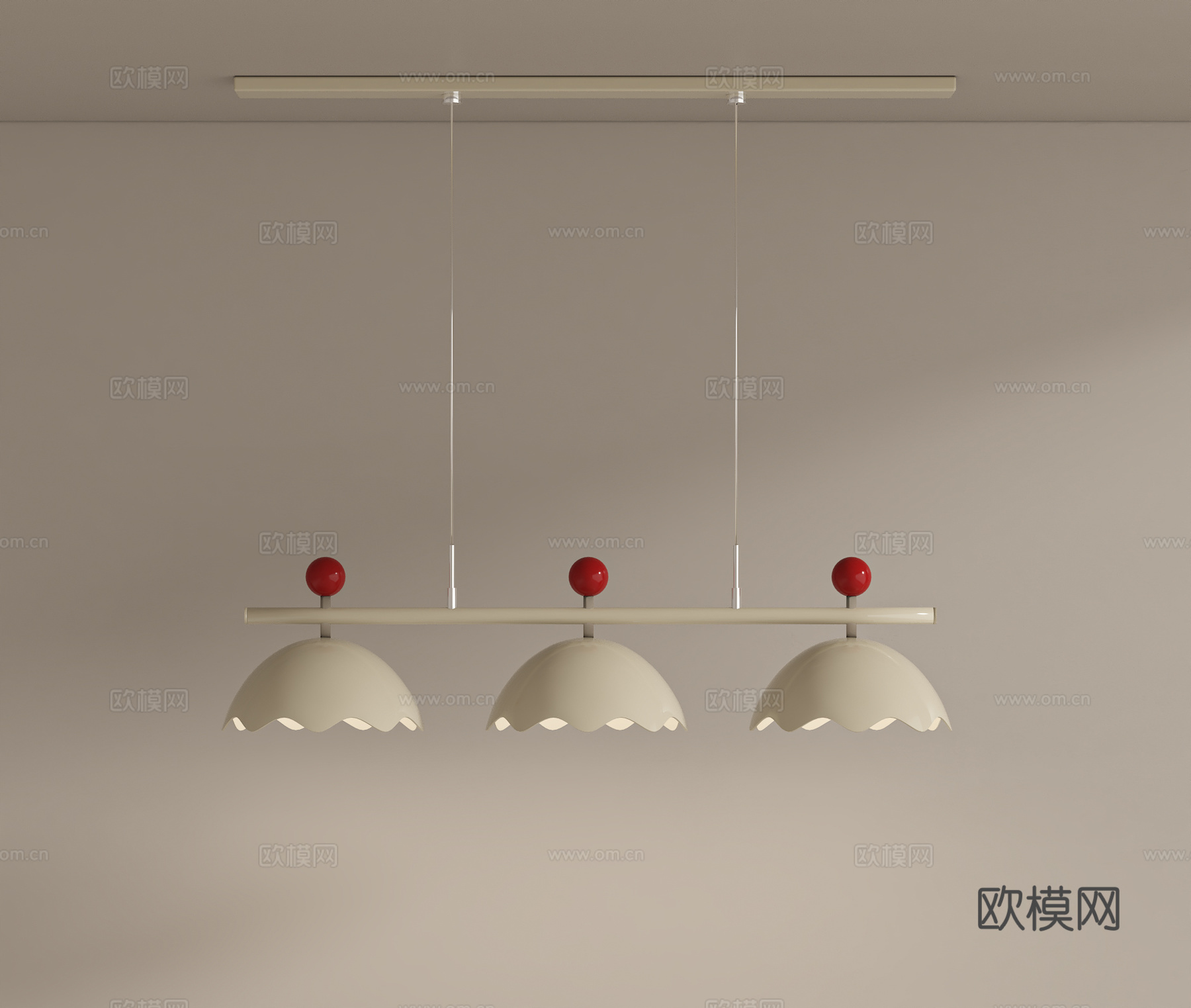 法式奶油吊灯 餐厅吊灯su模型