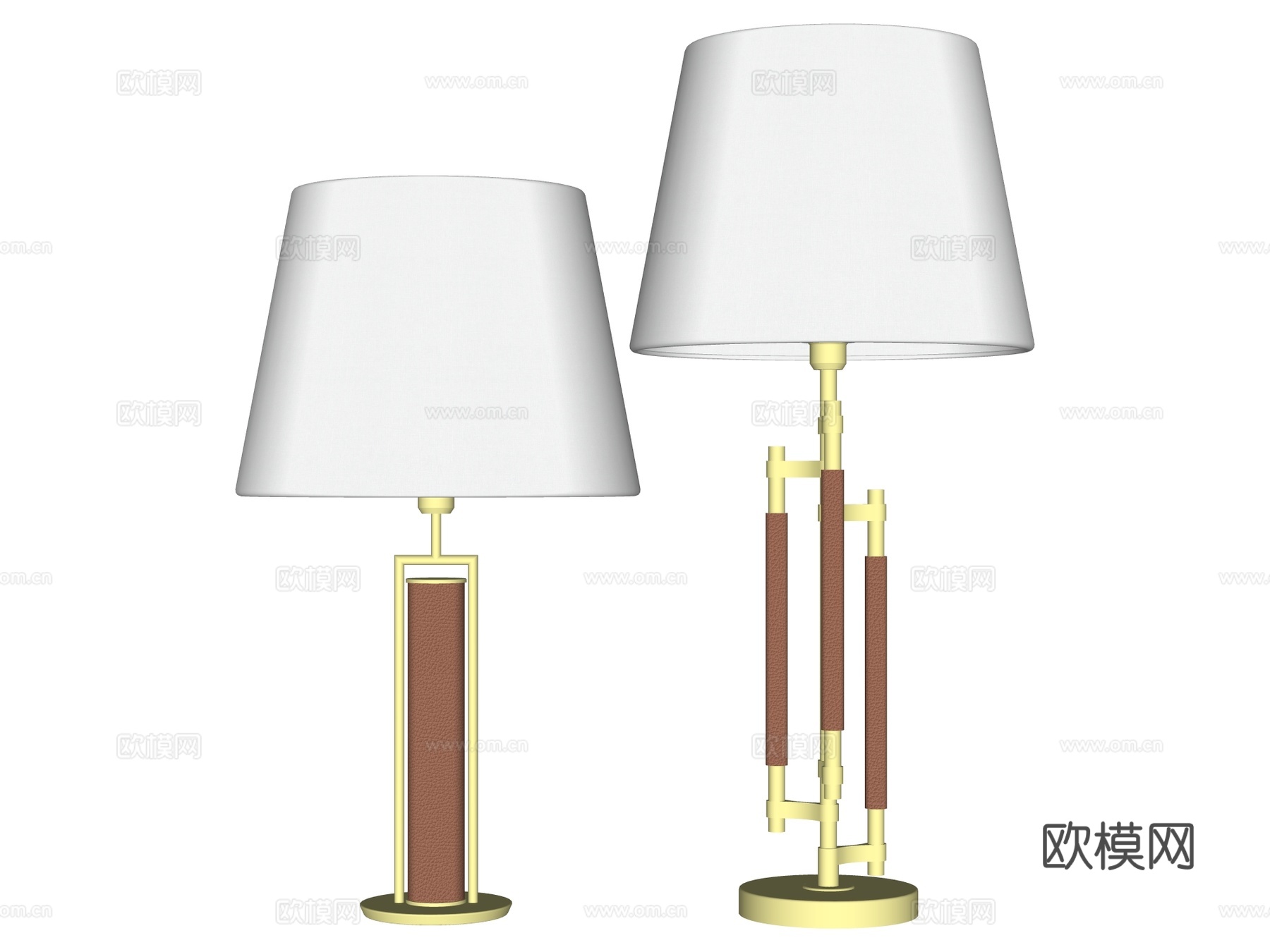 台灯 装饰灯具 氛围灯具 金属台灯su模型