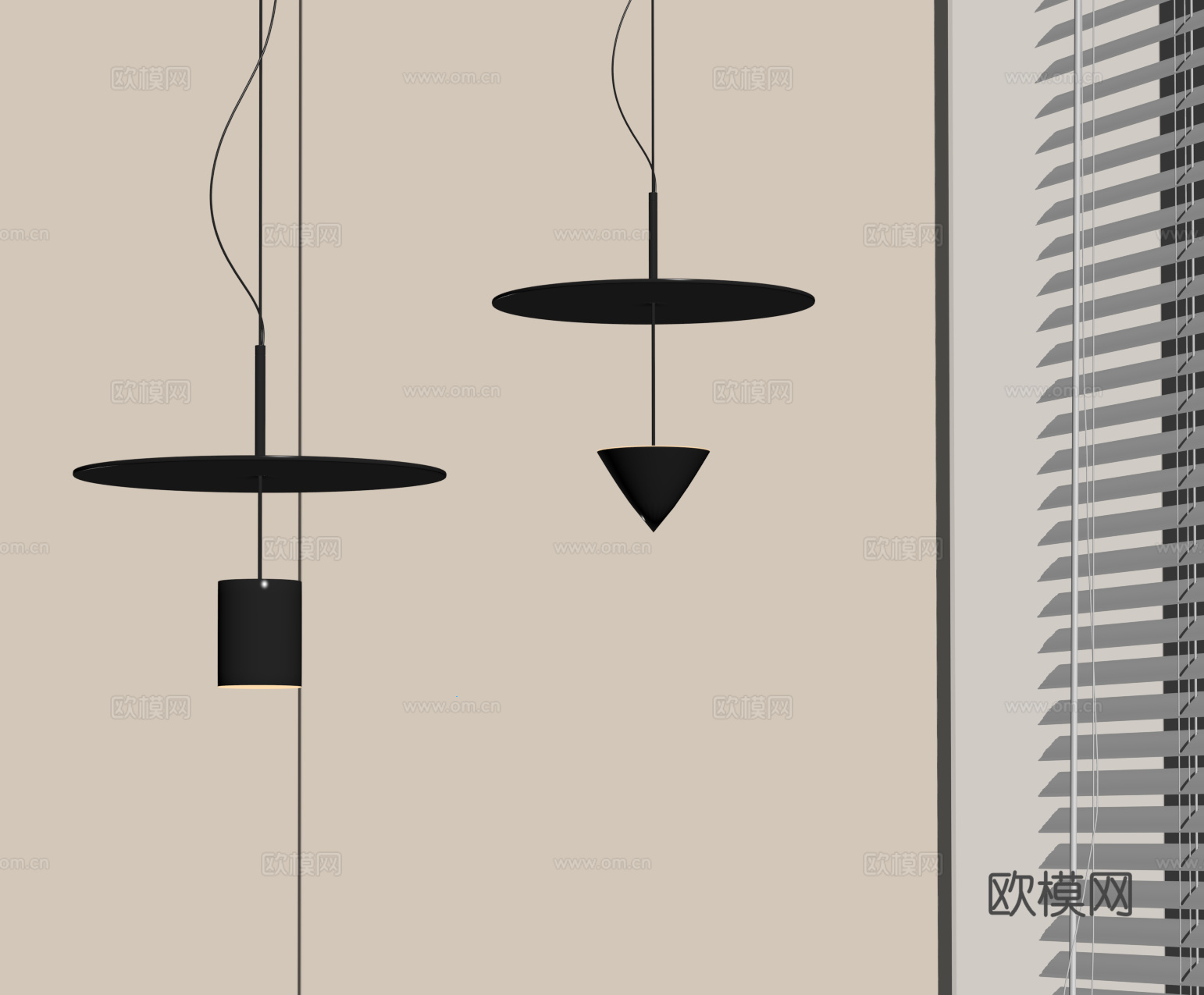 现代轻奢吊灯su模型