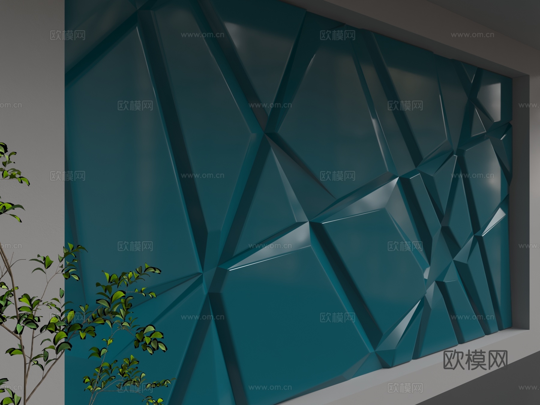 现代背景墙3d模型