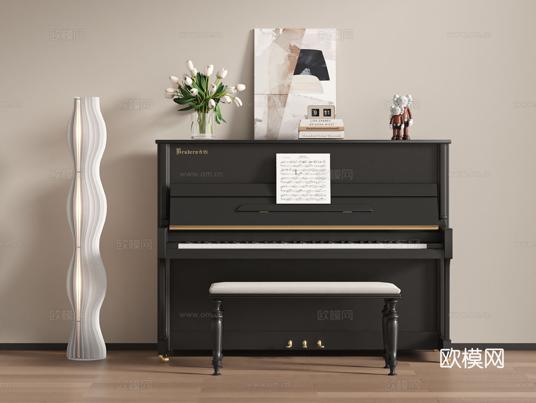 现代钢琴su模型