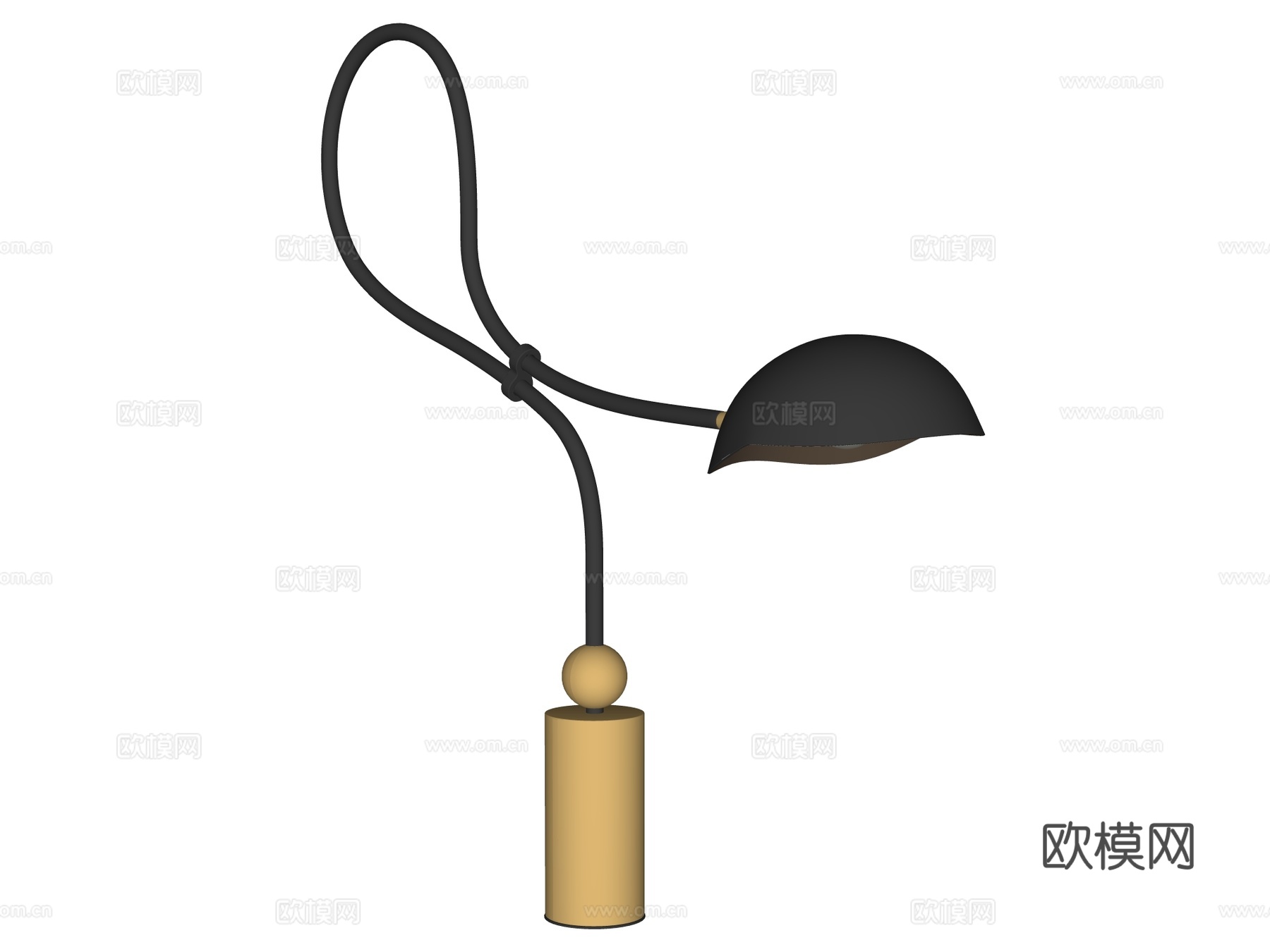 台灯 装饰灯具 氛围灯具 金属台灯su模型