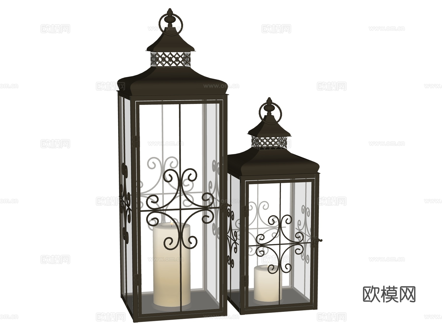 烛台灯 户外灯su模型