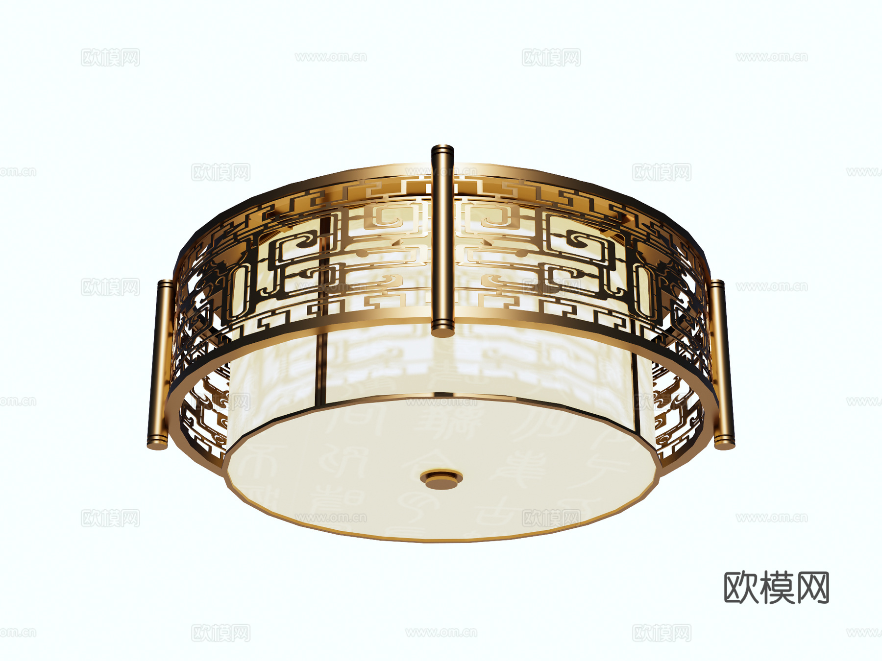 吸顶灯 金属吸顶灯su模型