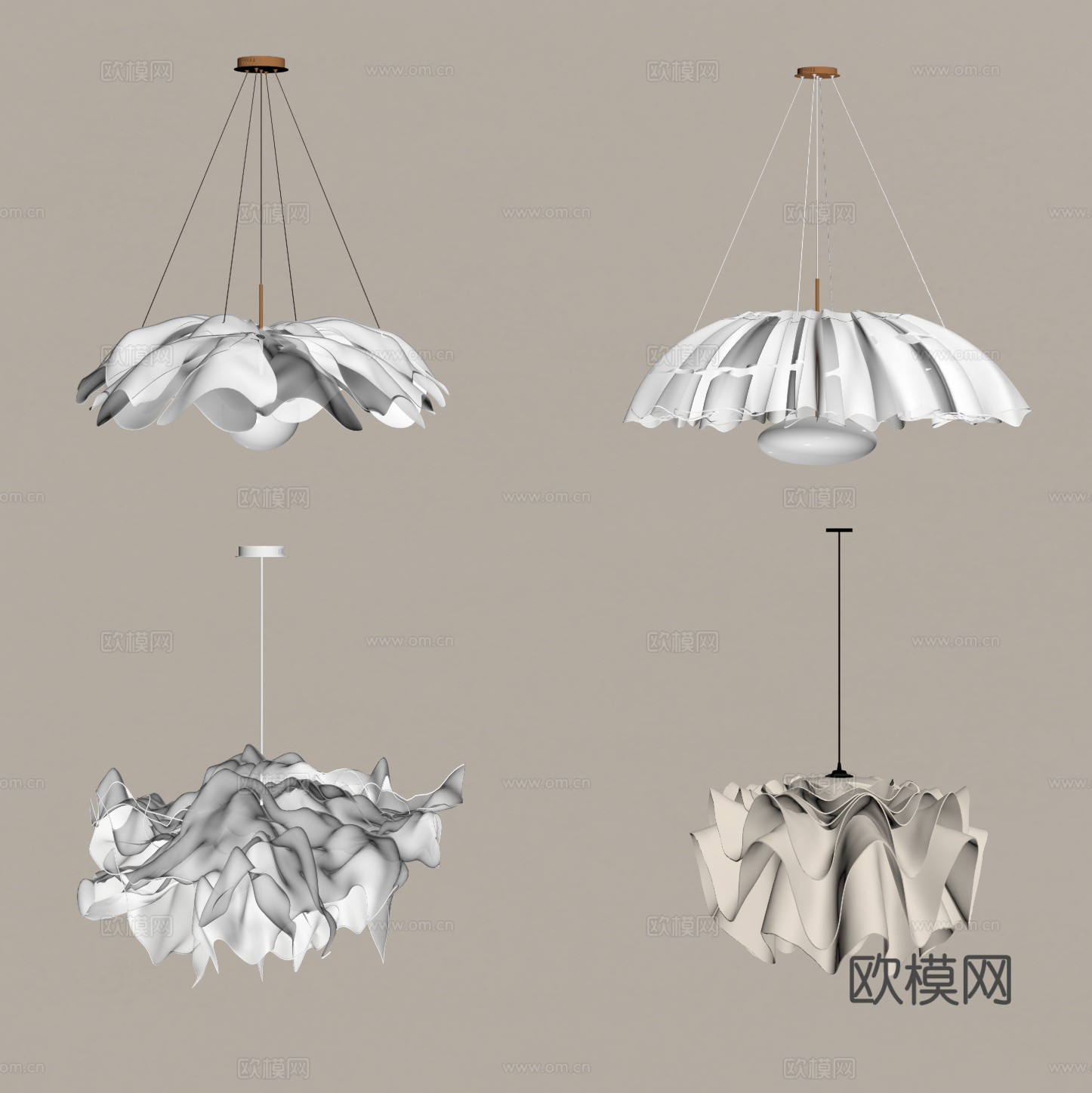 法式吊灯su模型