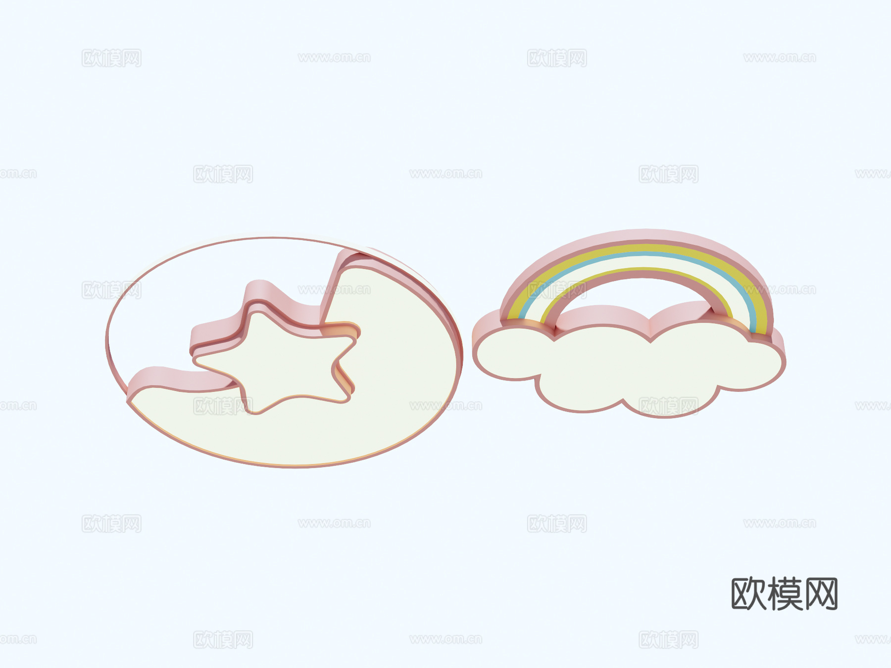 吸顶灯 儿童吸顶灯su模型