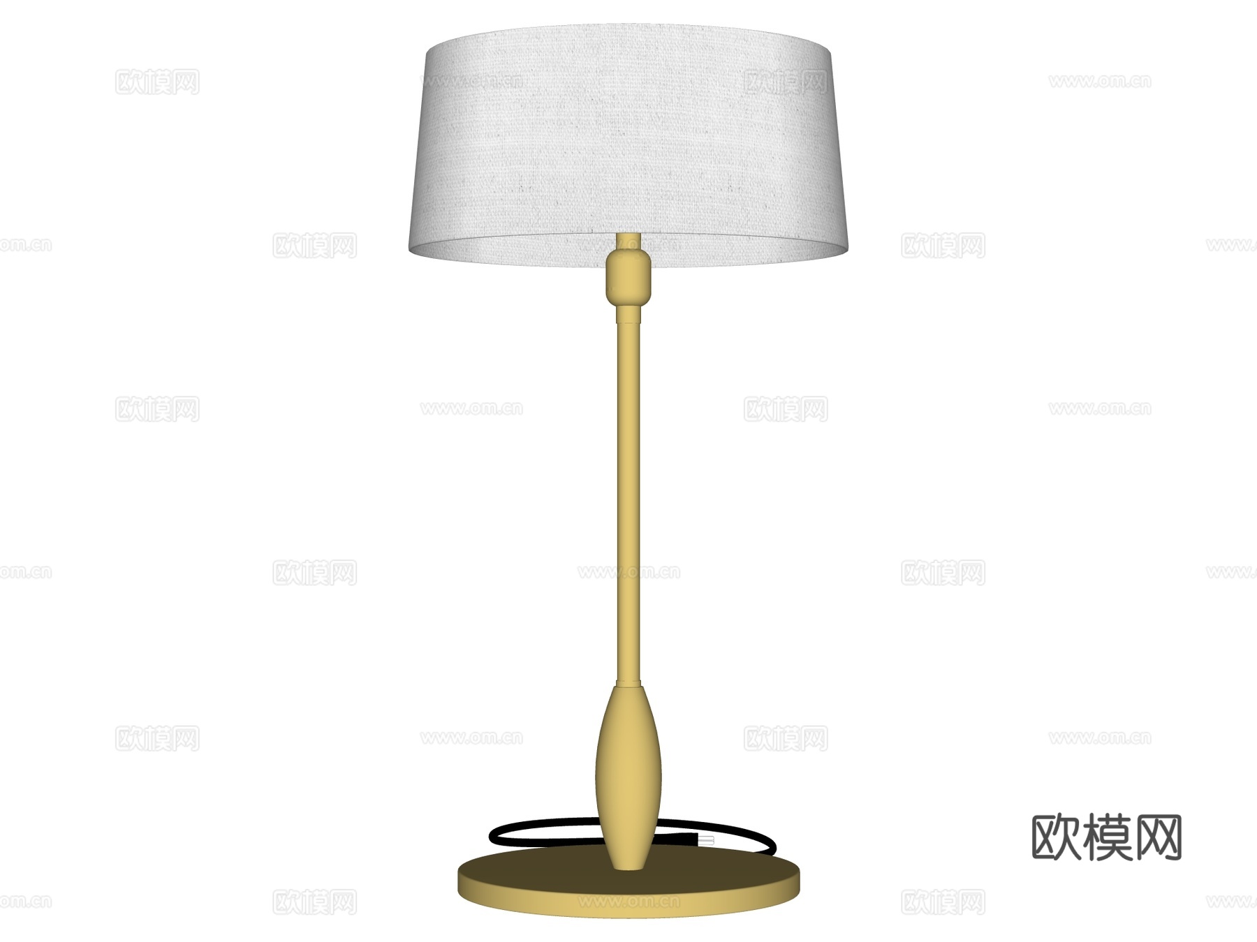 台灯 装饰灯具 氛围灯具 金属台灯su模型