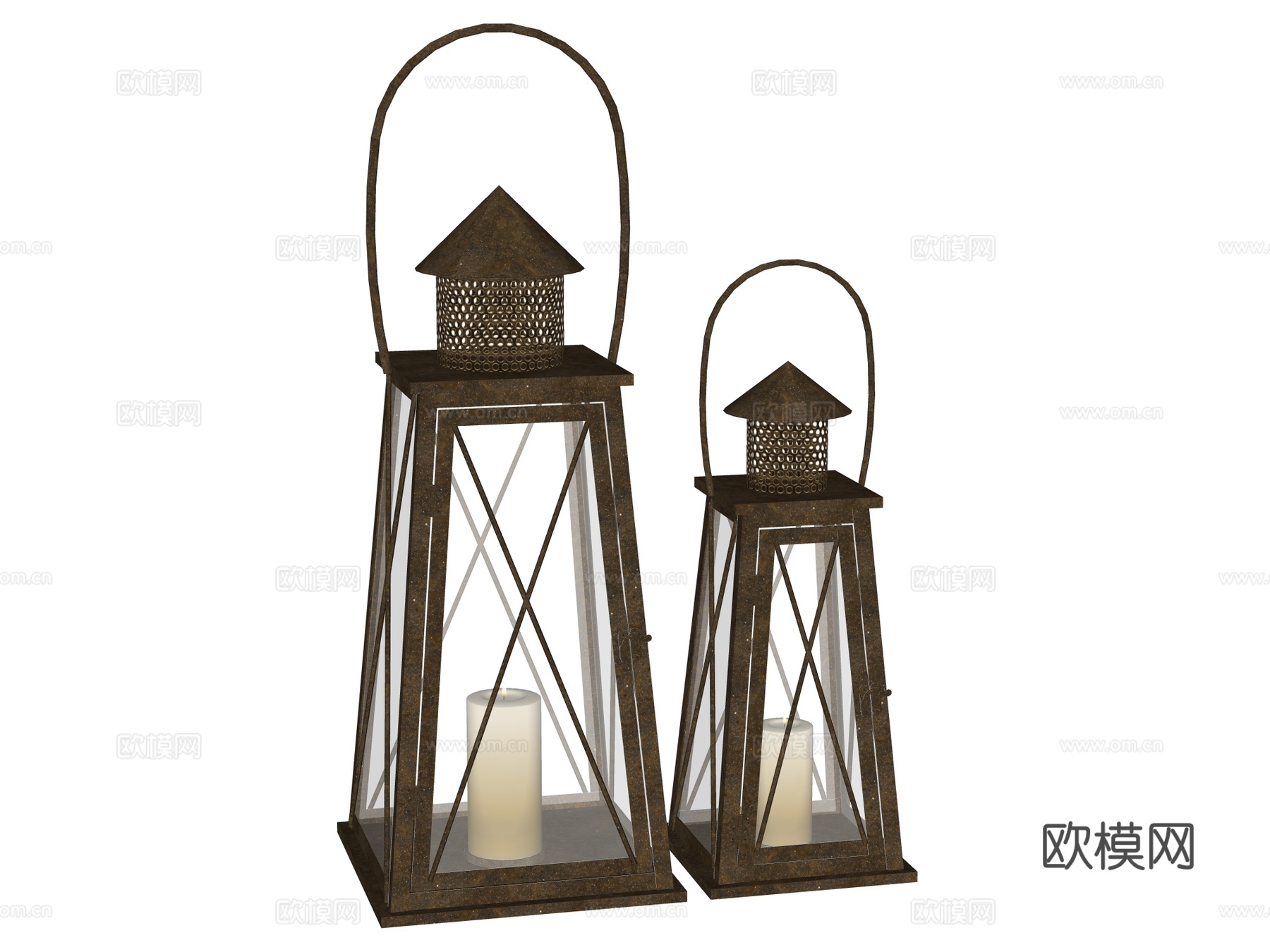 烛台灯 户外灯su模型