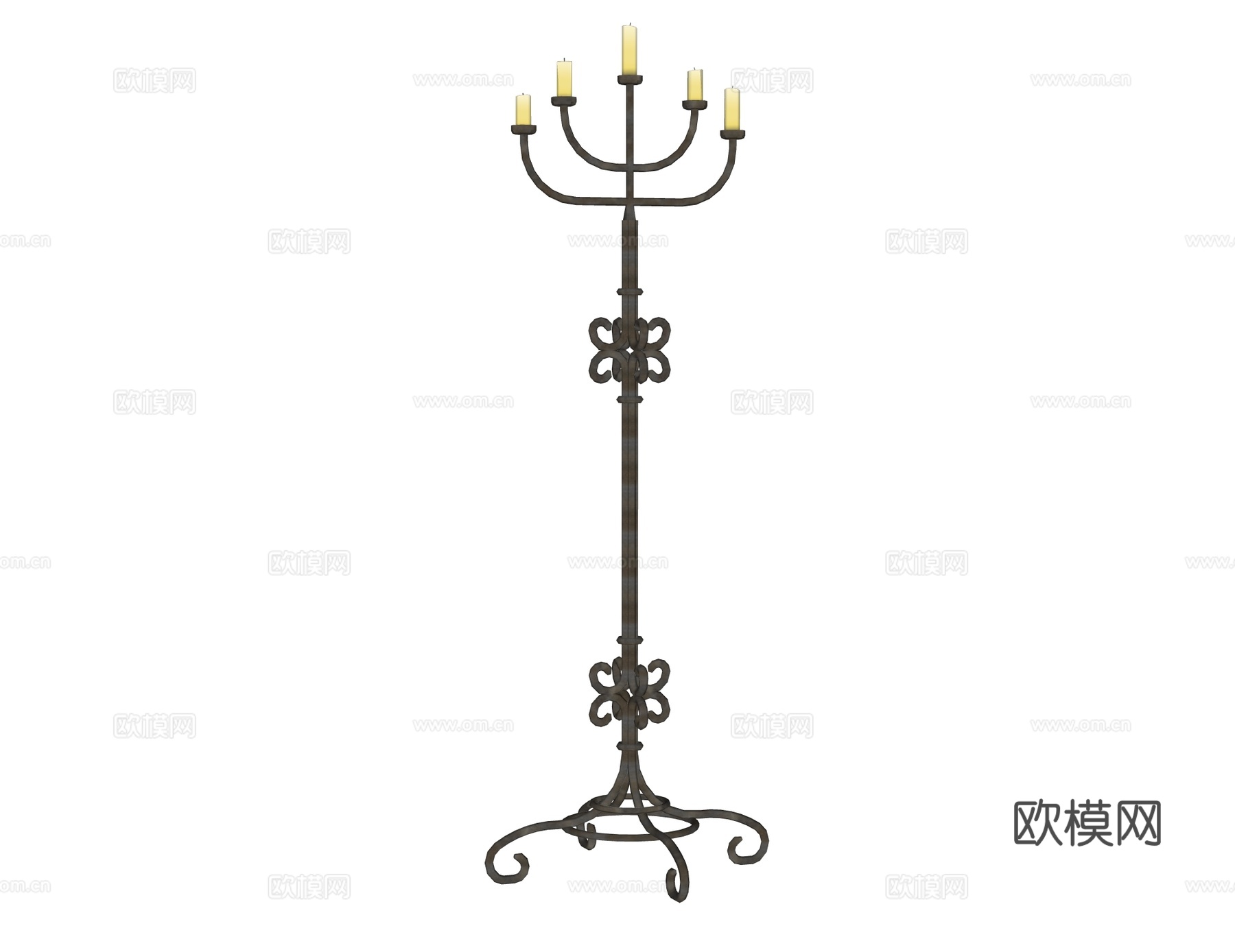 烛台灯su模型