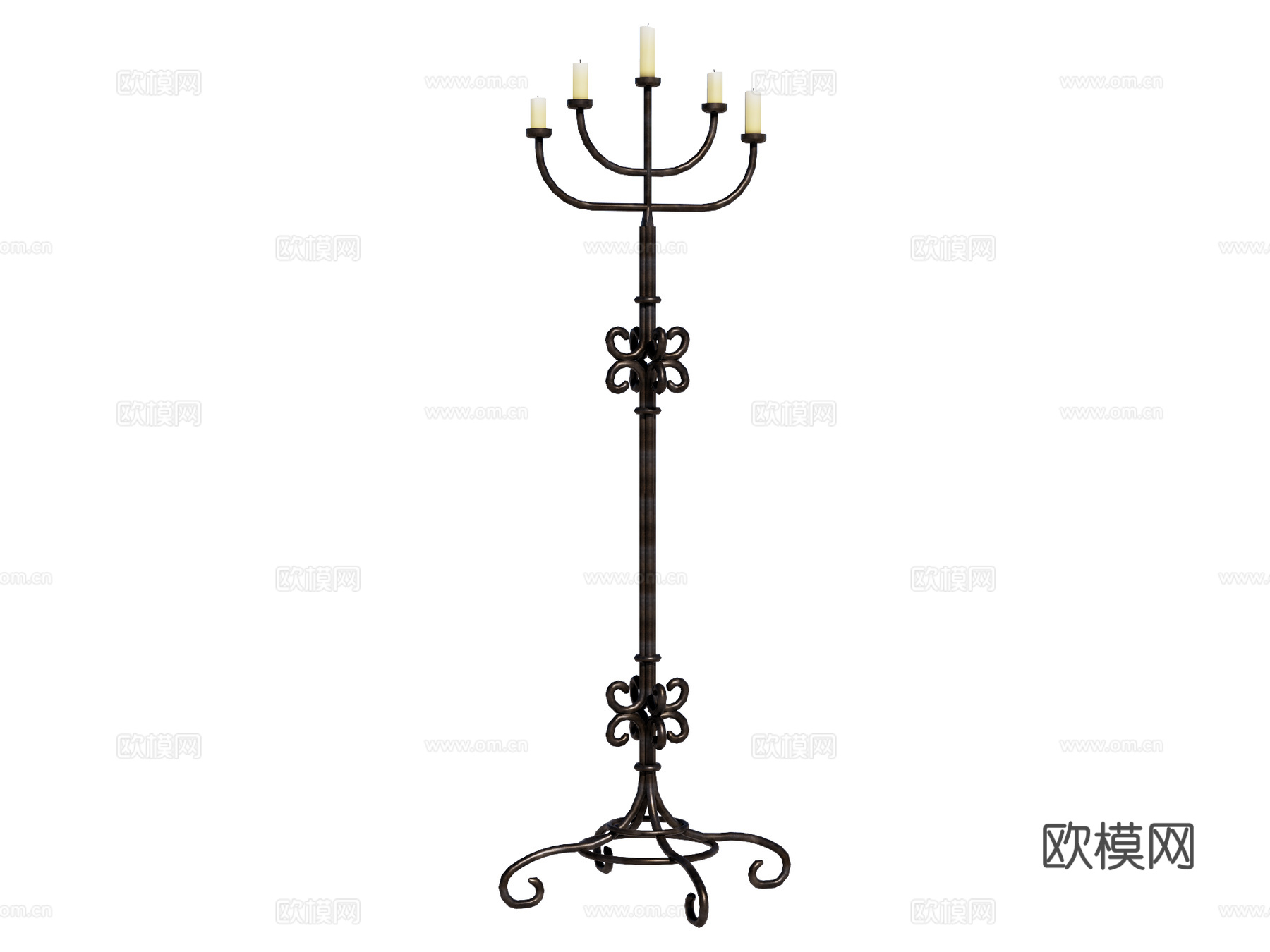 烛台灯su模型