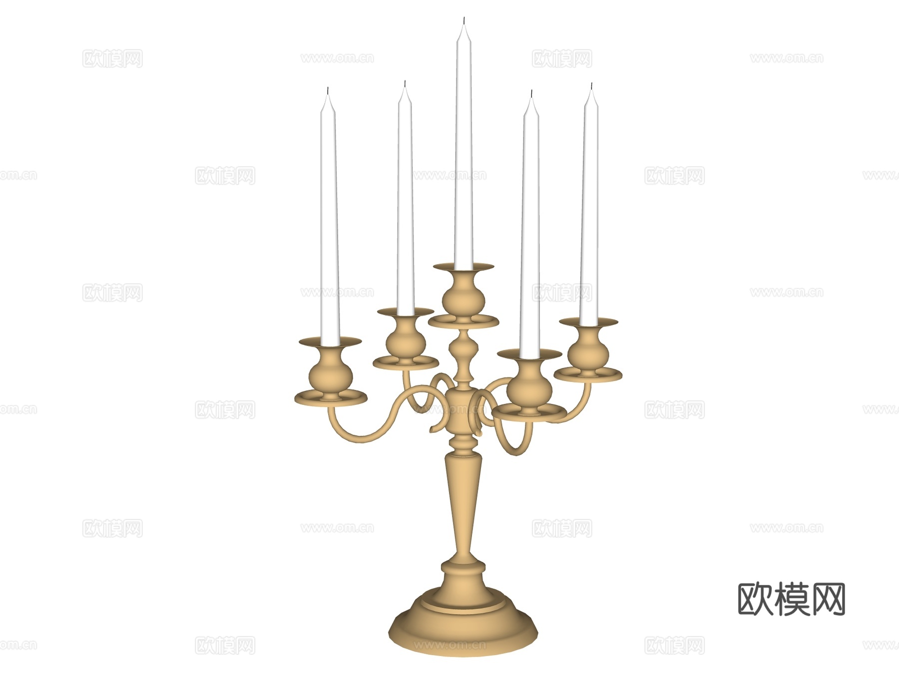 烛台灯su模型