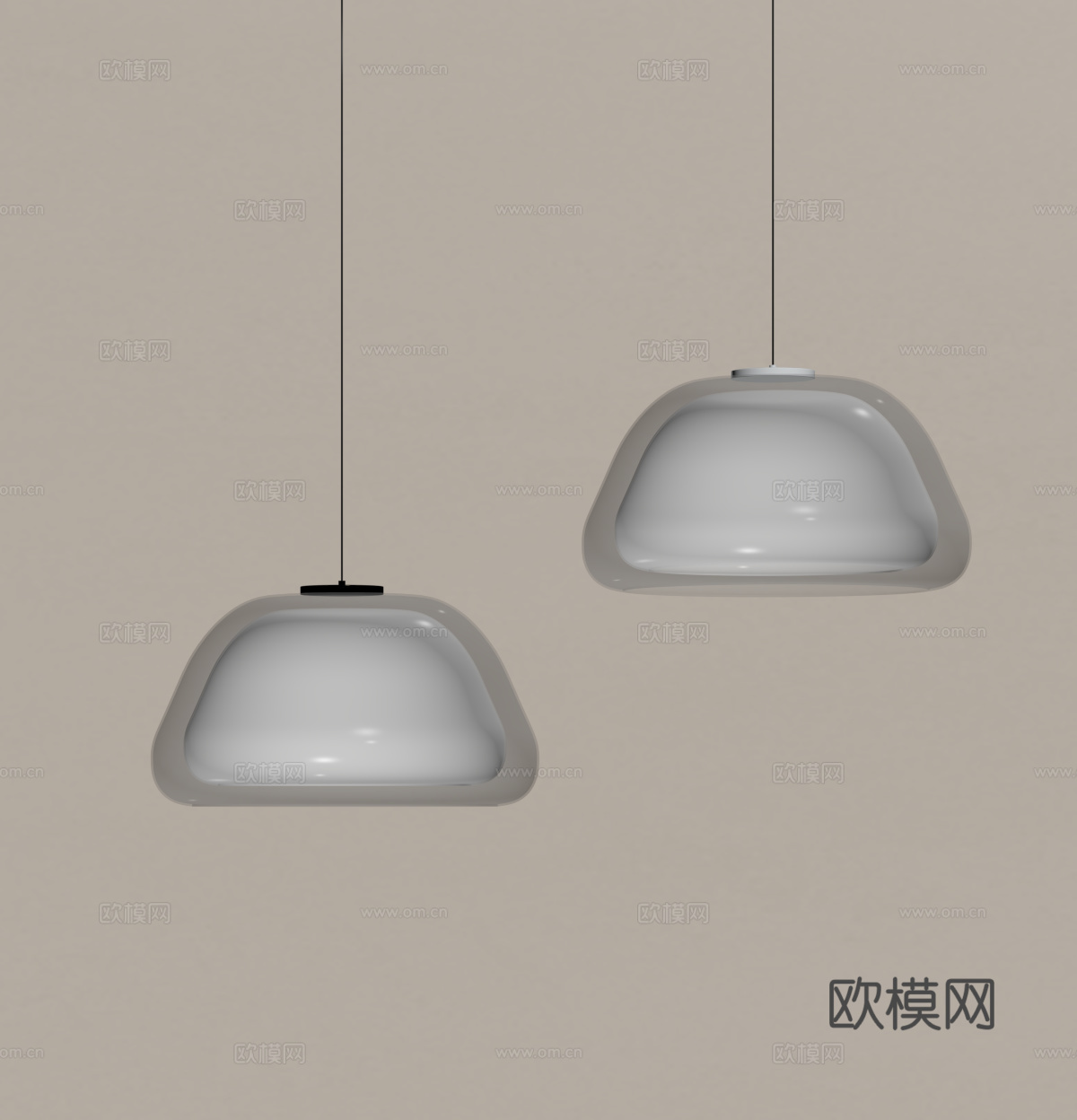 现代奶油吊灯 餐厅吊灯su模型