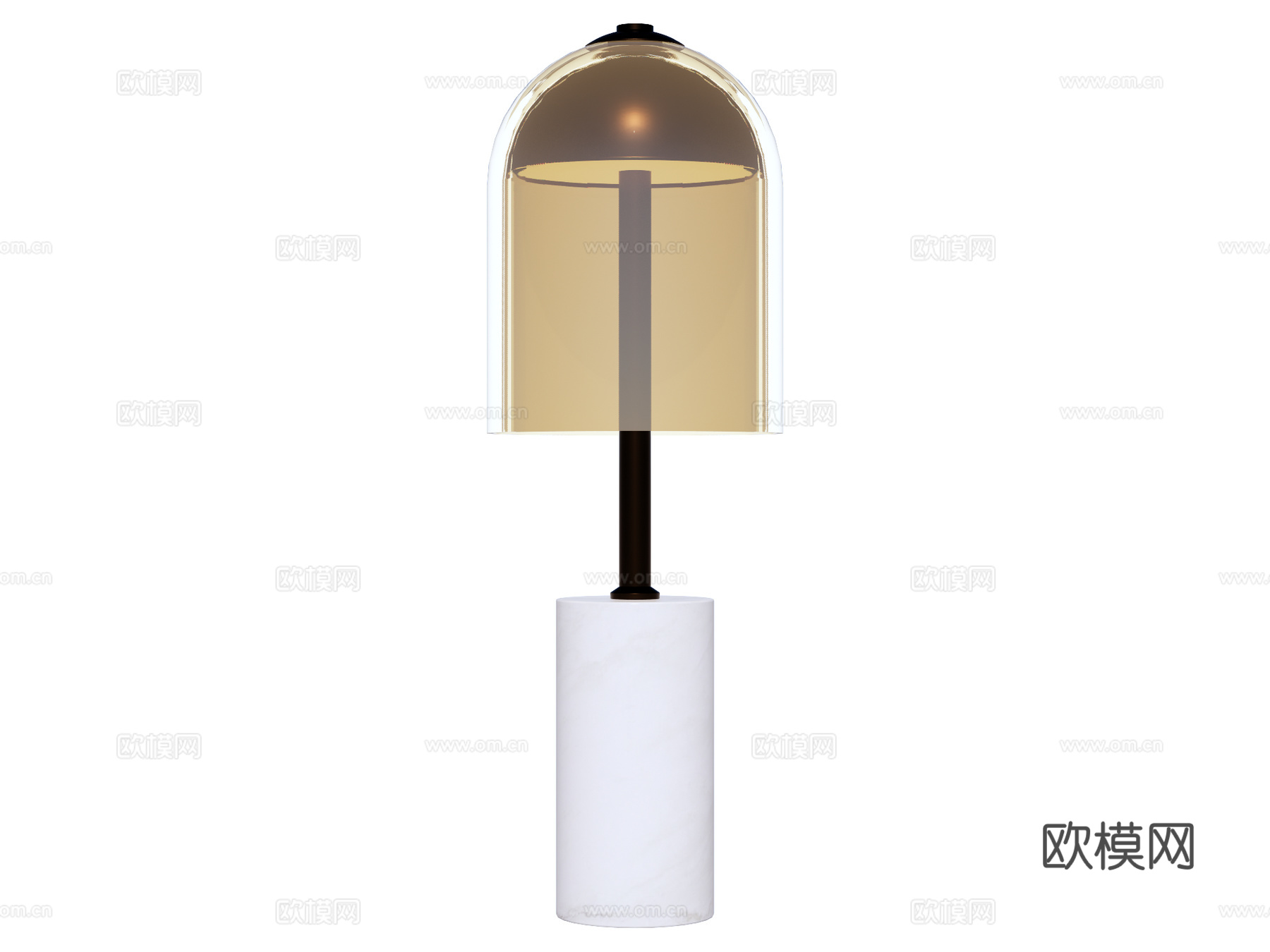 台灯 装饰灯具 氛围灯具 玻璃台灯su模型