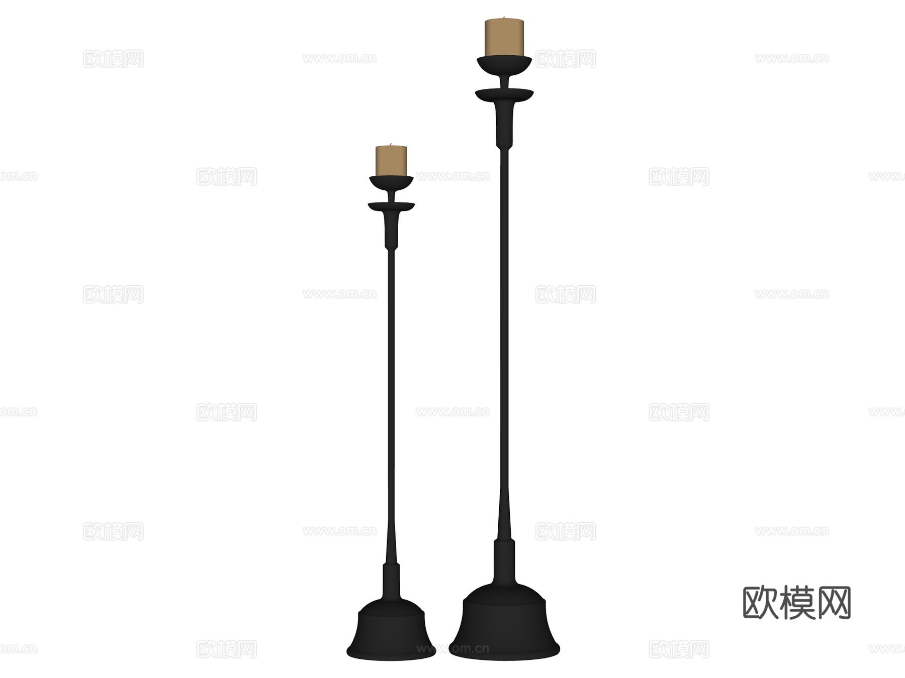 烛台灯su模型