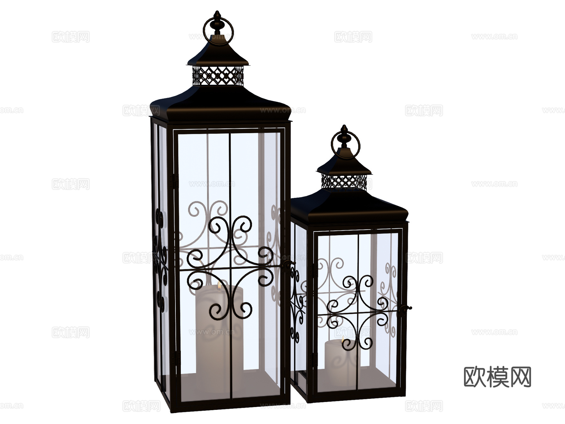 烛台灯 户外灯su模型