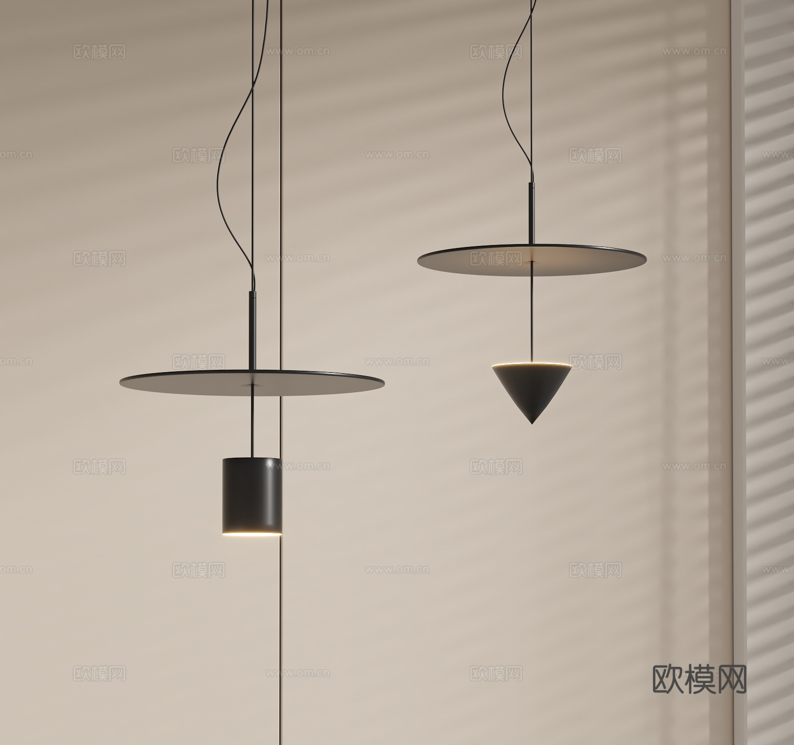 现代轻奢吊灯su模型