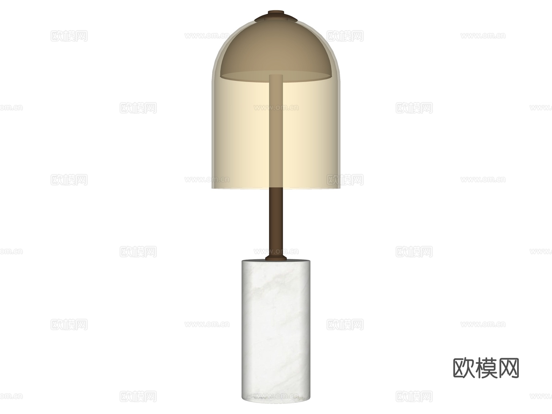 台灯 装饰灯具 氛围灯具 玻璃台灯su模型